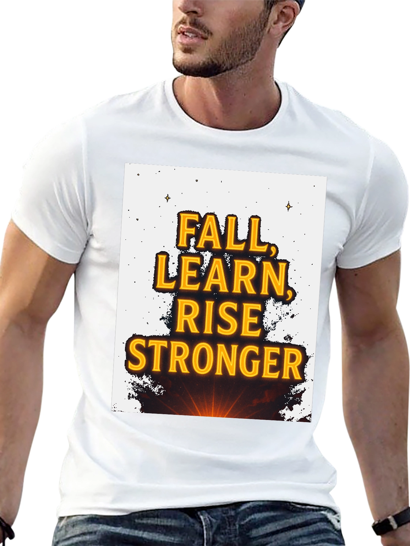 Motivational Fall Learn Rise Stronger T-Shirt