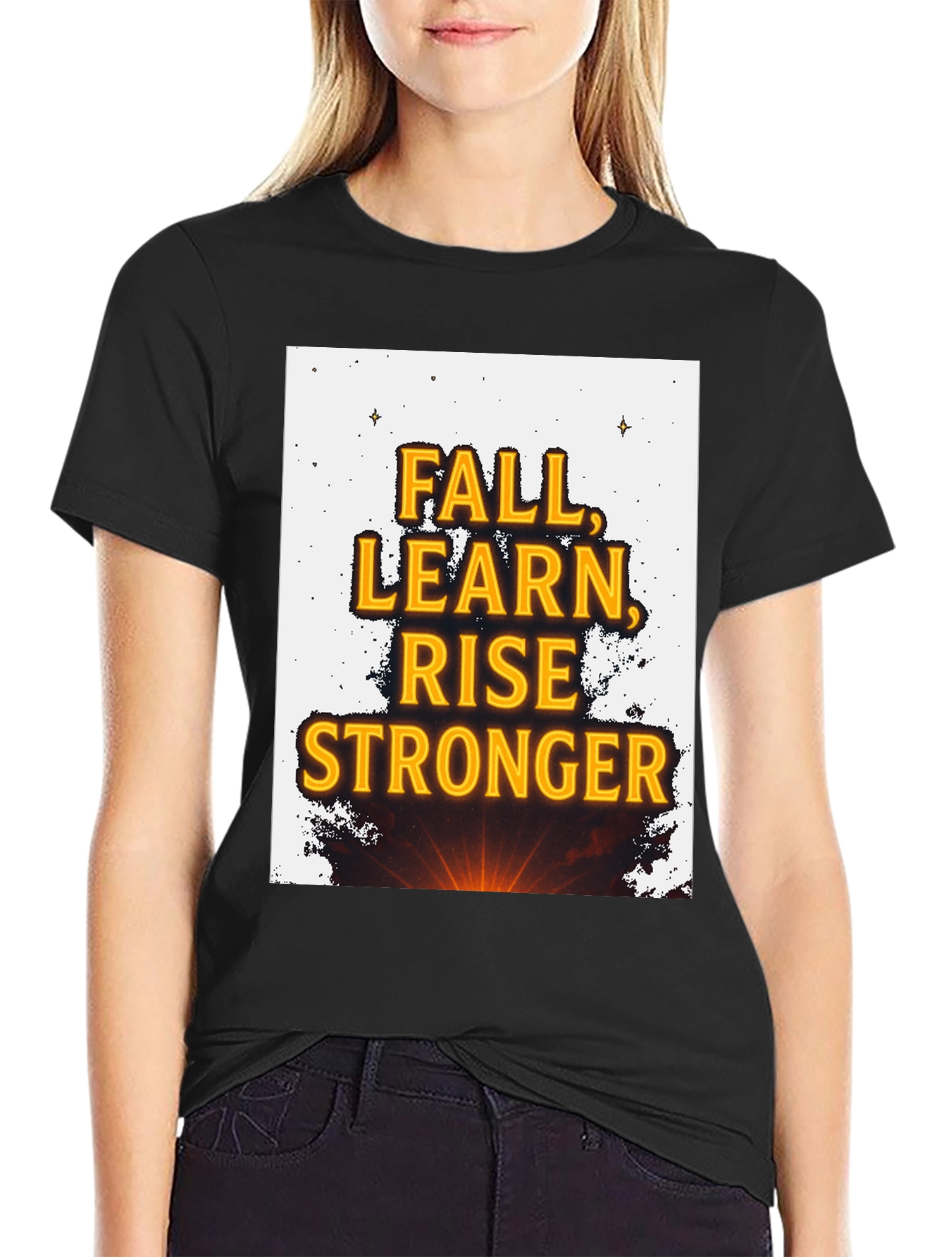 Motivational Fall Learn Rise Stronger T-Shirt