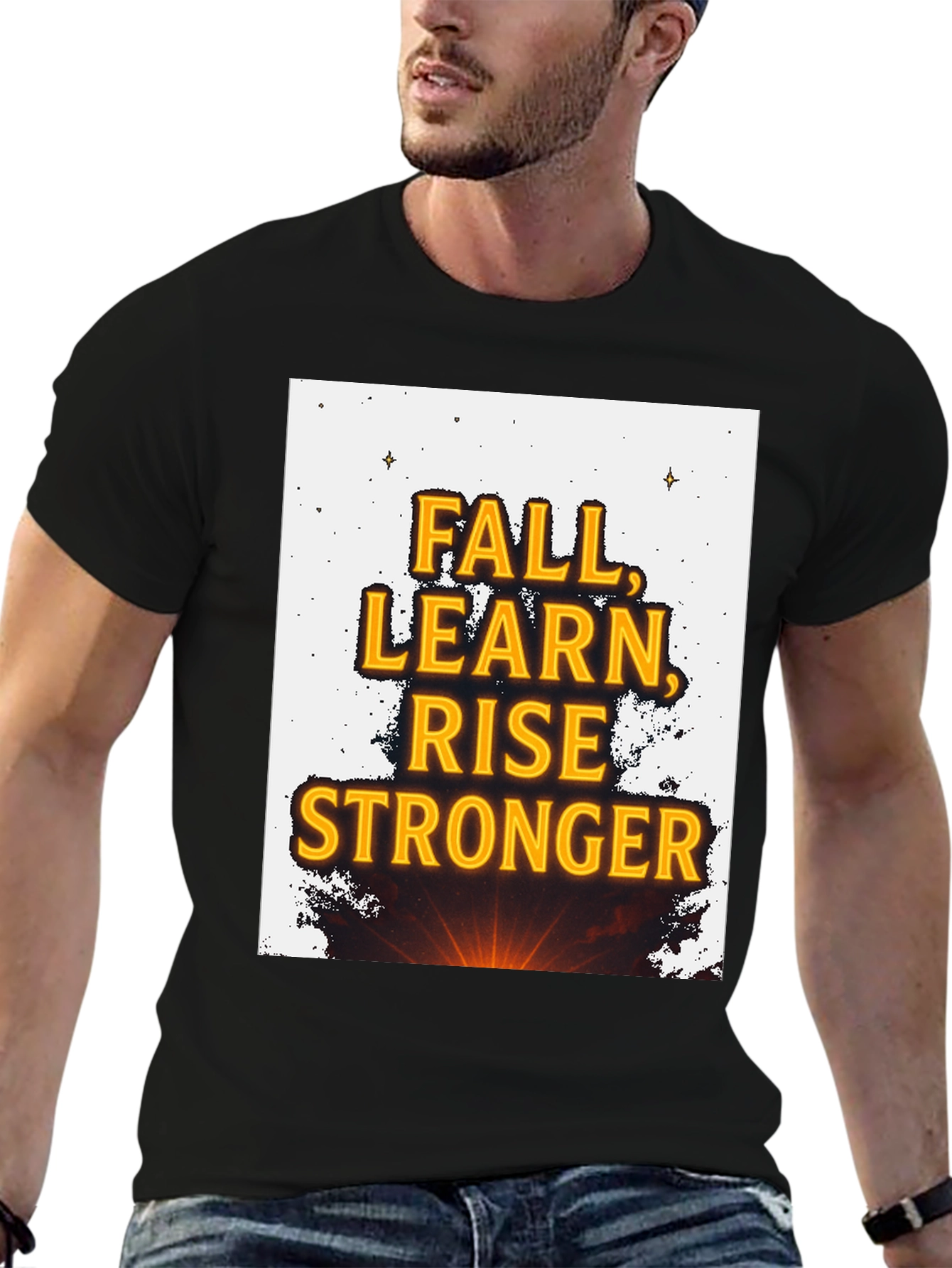 Motivational Fall Learn Rise Stronger T-Shirt
