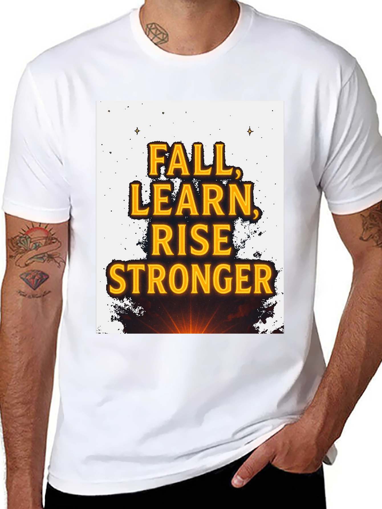 Motivational Fall Learn Rise Stronger T-Shirt