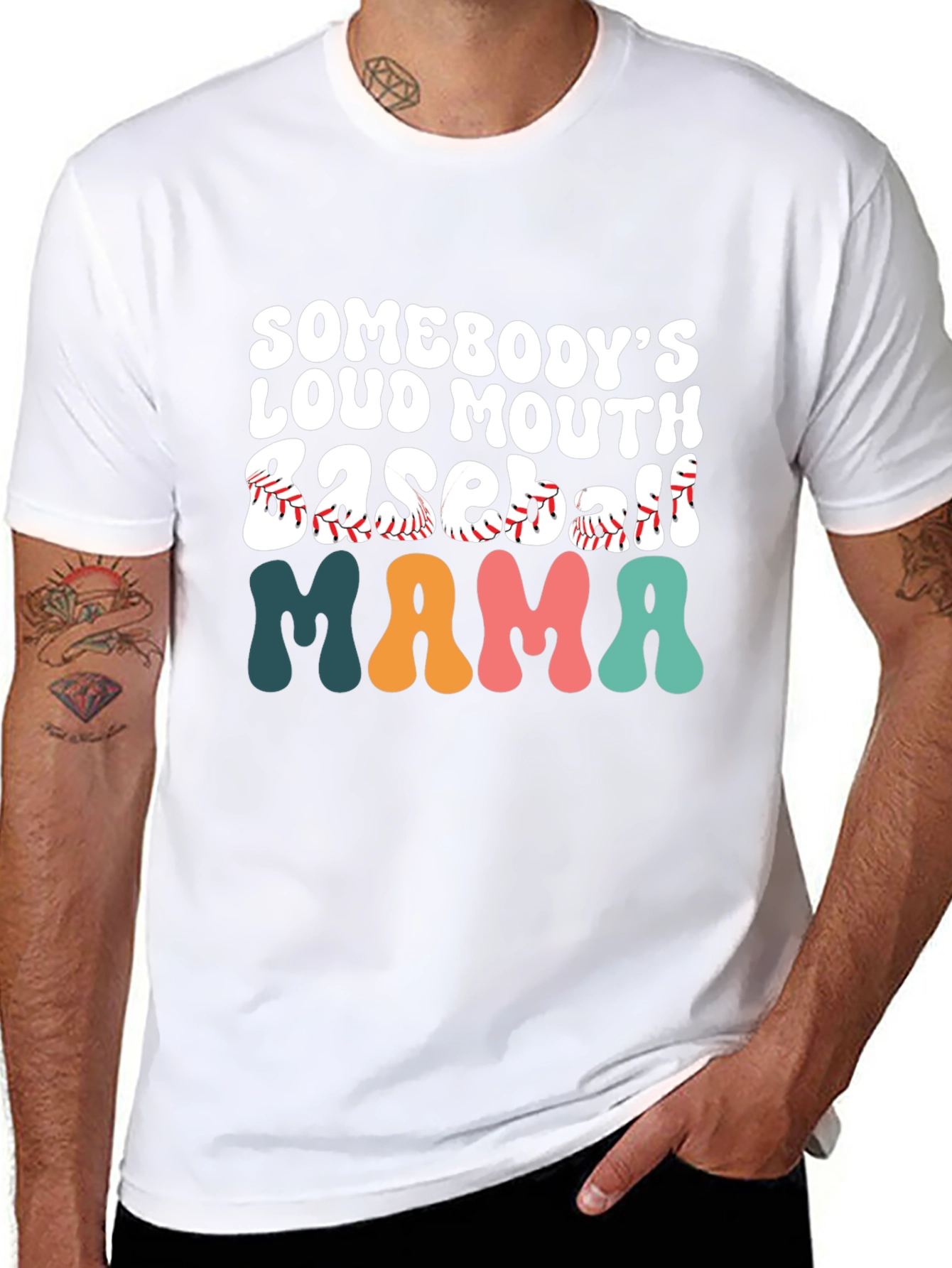 Baseball Mama Graphic T-Shirt