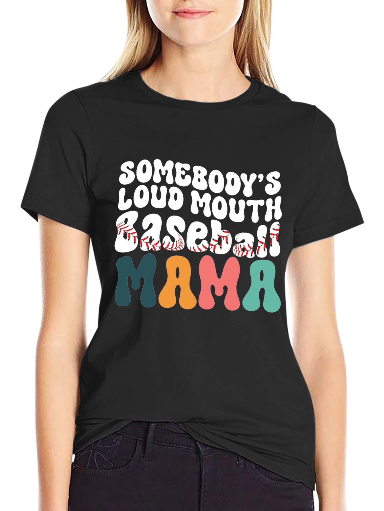 Baseball Mama Graphic T-Shirt
