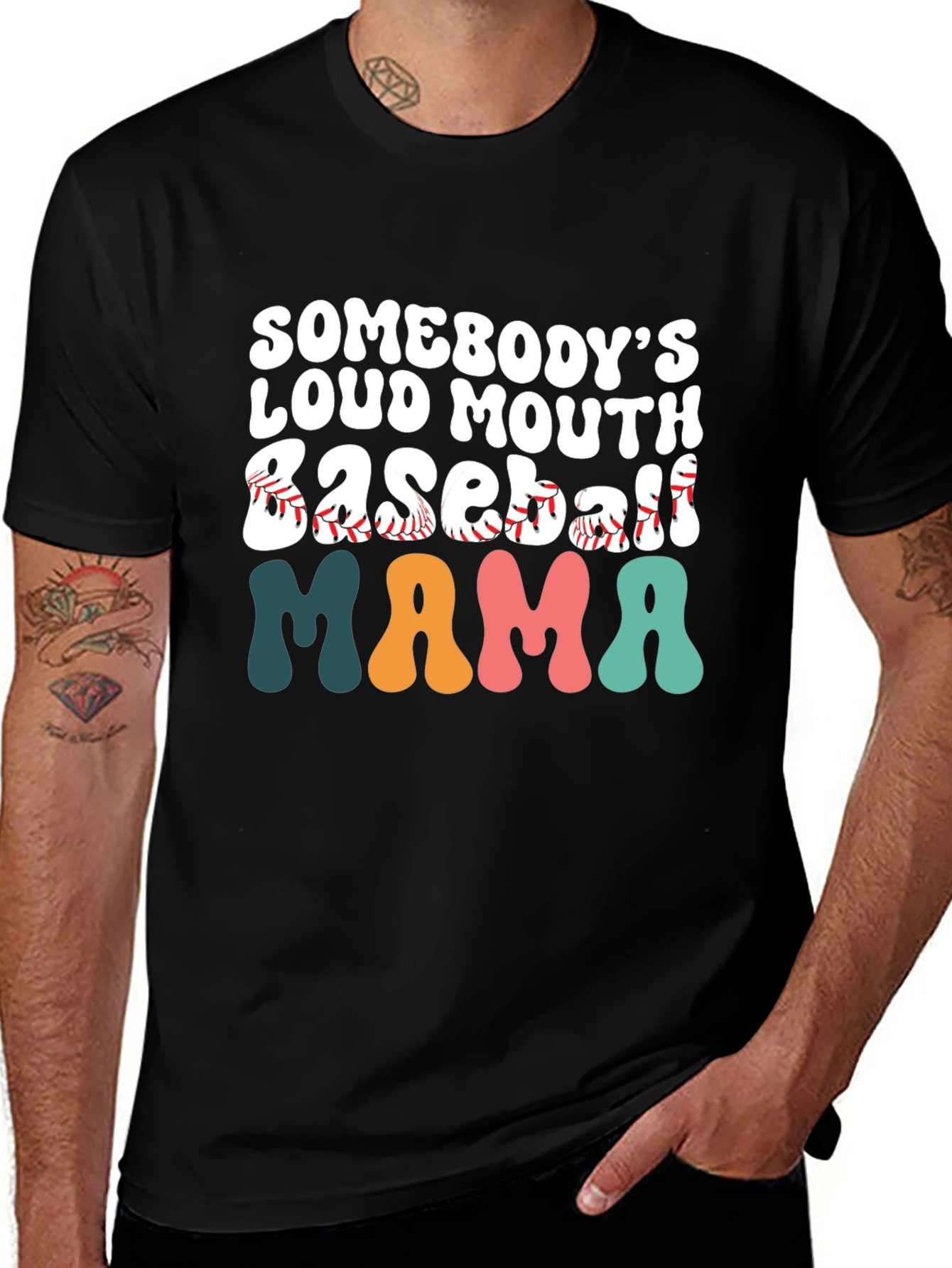Baseball Mama Graphic T-Shirt