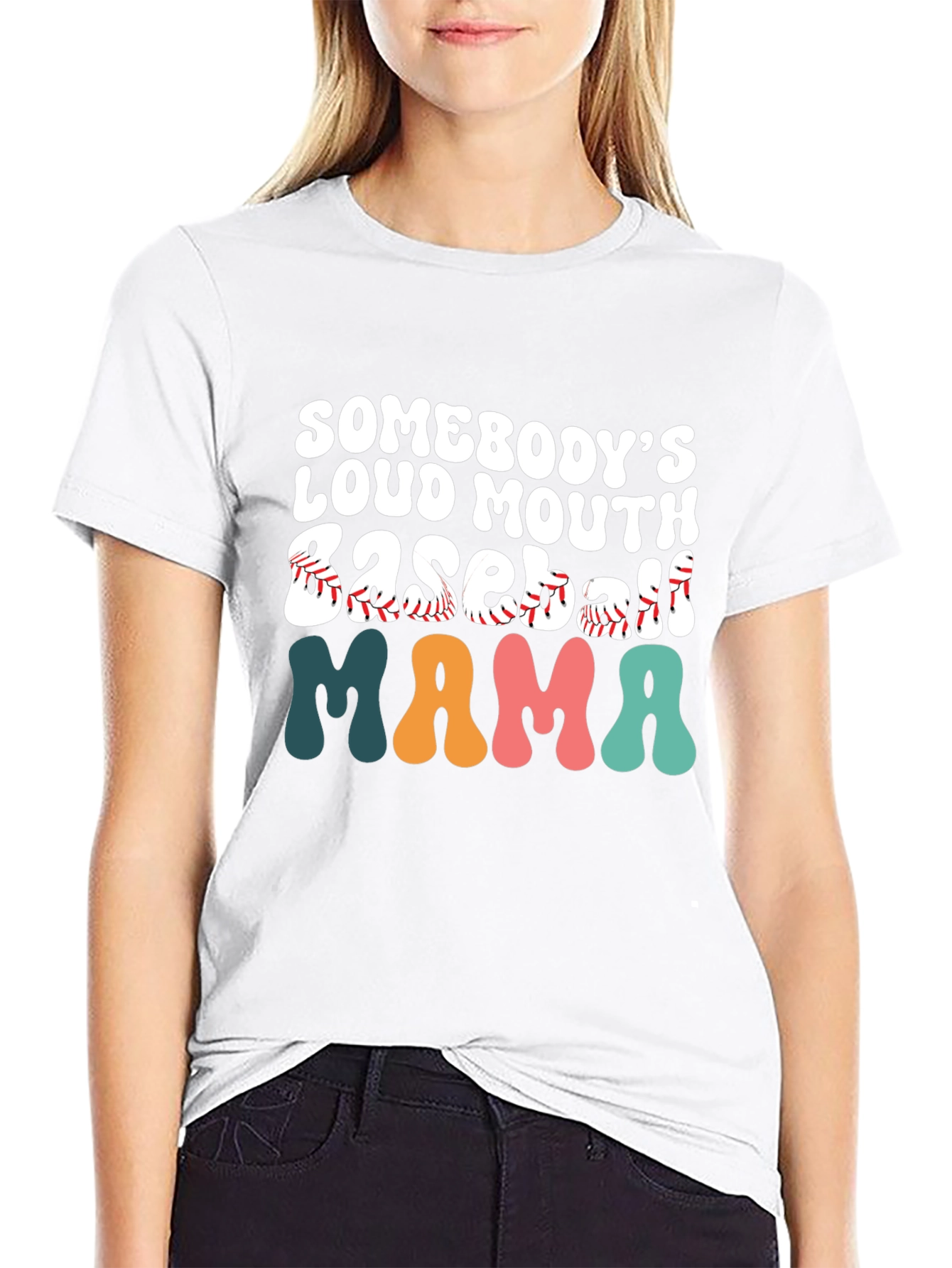 Baseball Mama Graphic T-Shirt