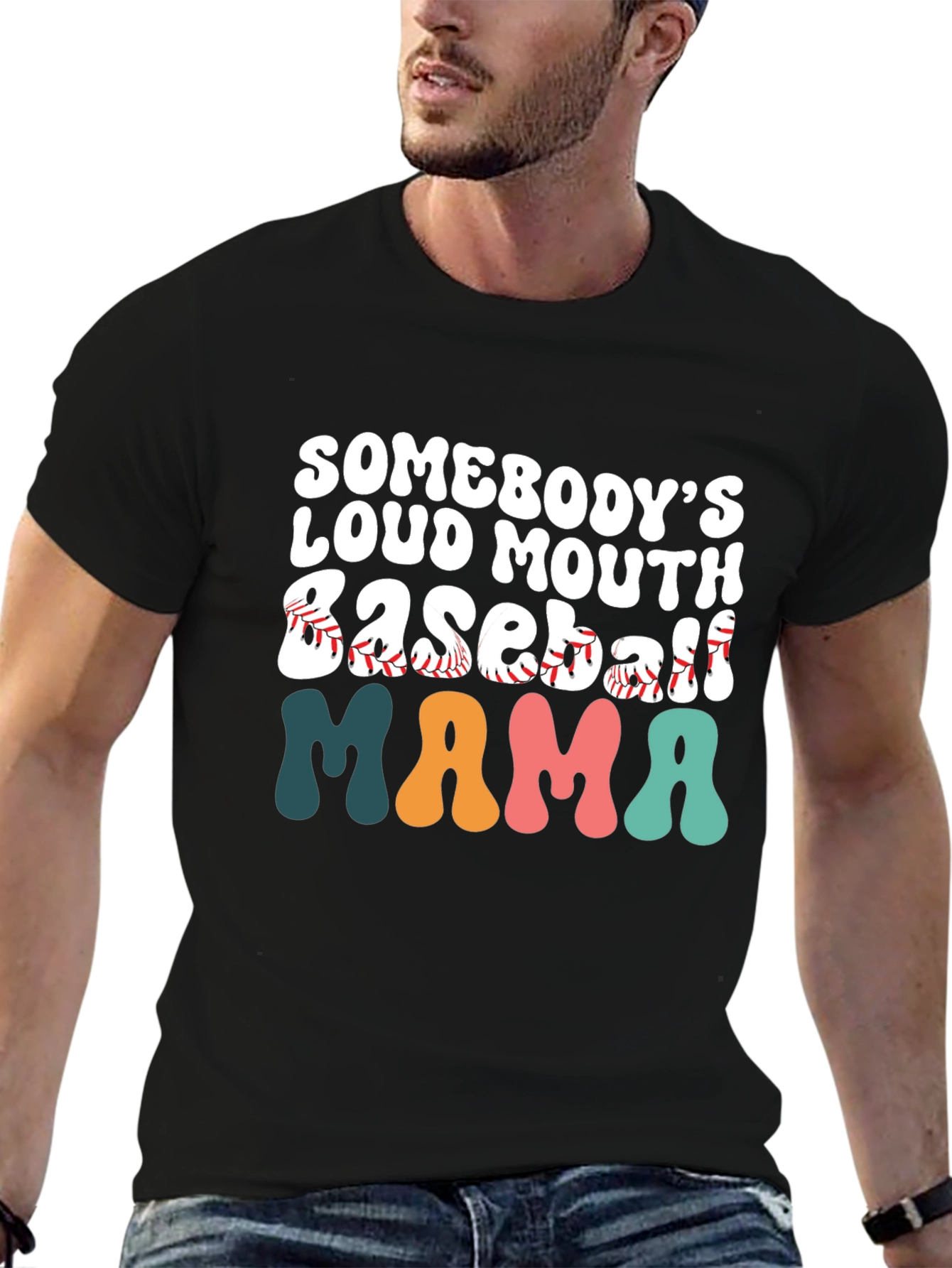 Baseball Mama Graphic T-Shirt