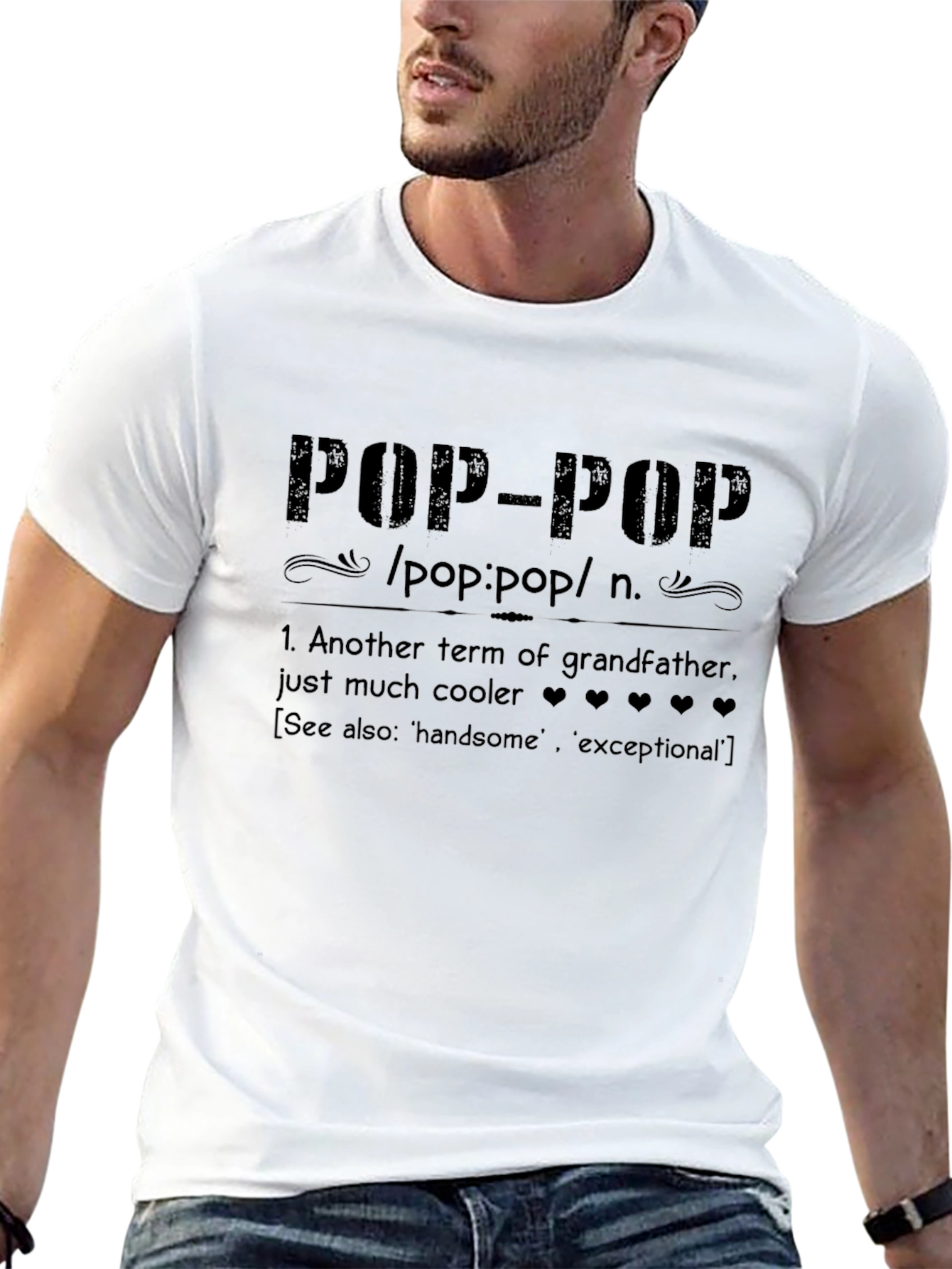Pop-Pop Definition T-Shirt - Cool Grandfather Tee