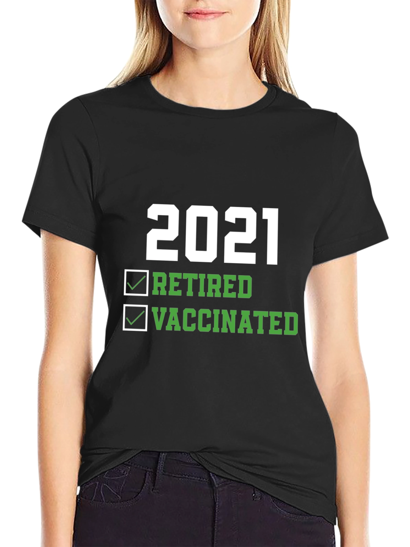 2021 Retired and Vaccinated Graphic T-Shirt