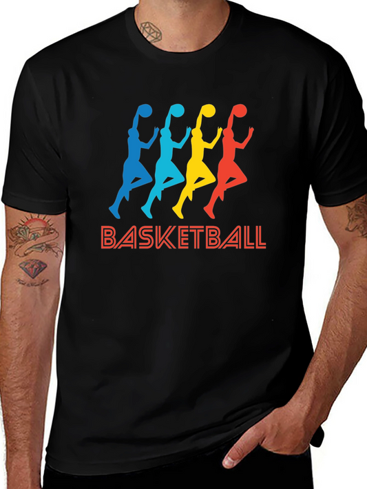 Basketball Graphic T-Shirt Colorful Design
