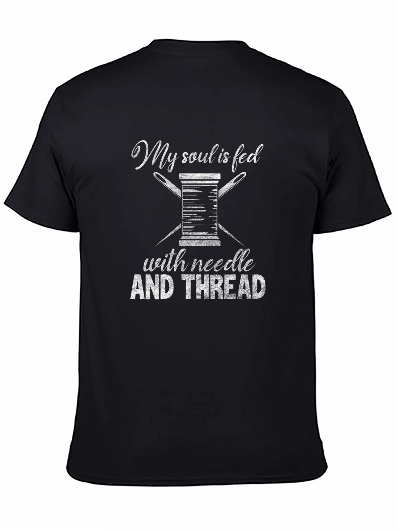 My Soul is Fed Needle and Thread Black T-shirt