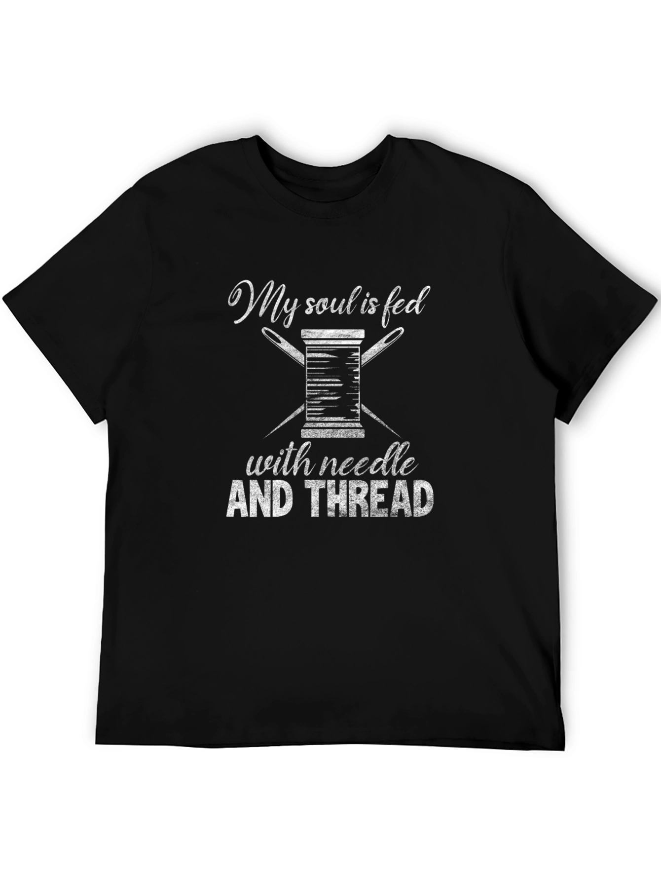 My Soul is Fed Needle and Thread Black T-shirt