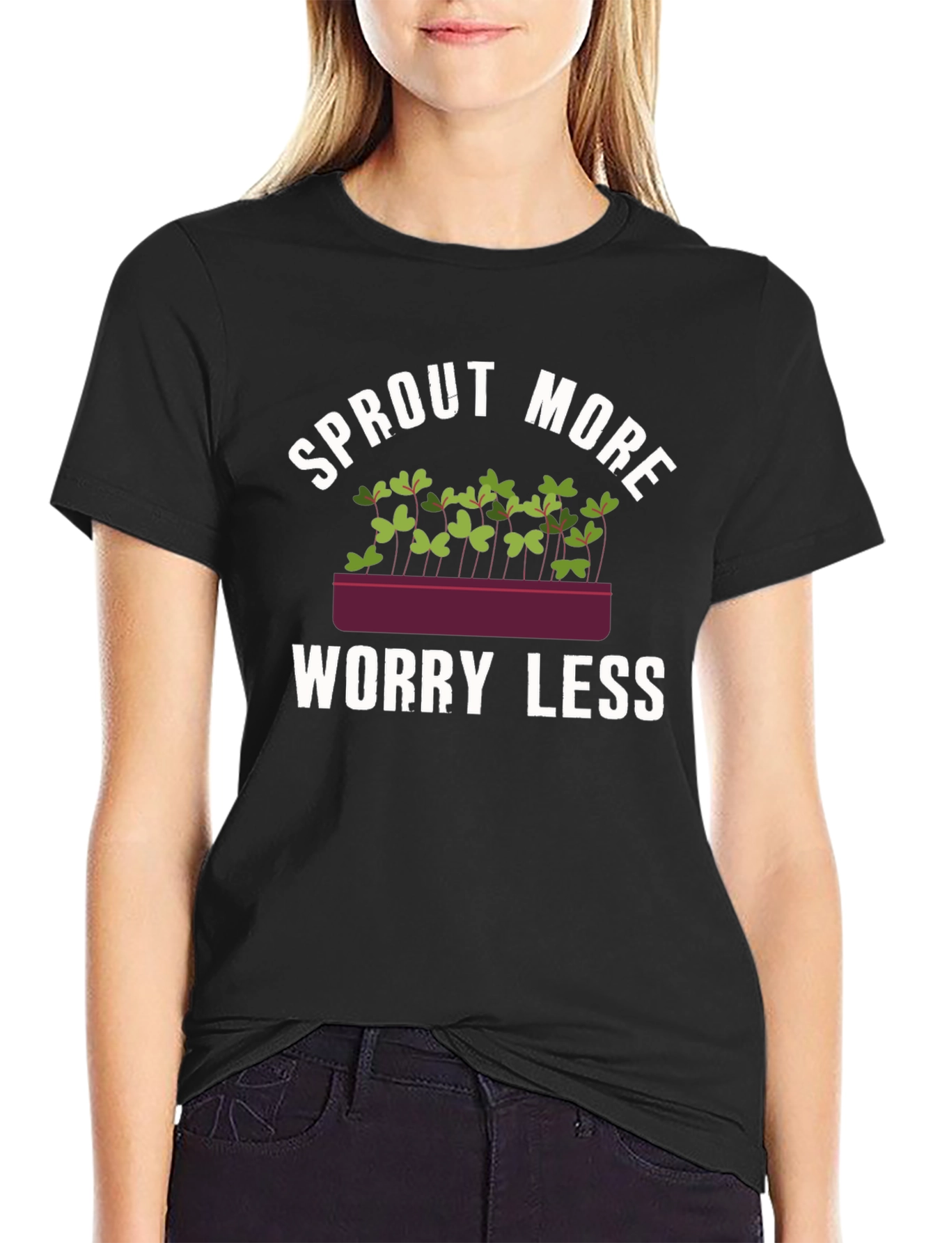 Sprout More Worry Less Graphic Tee
