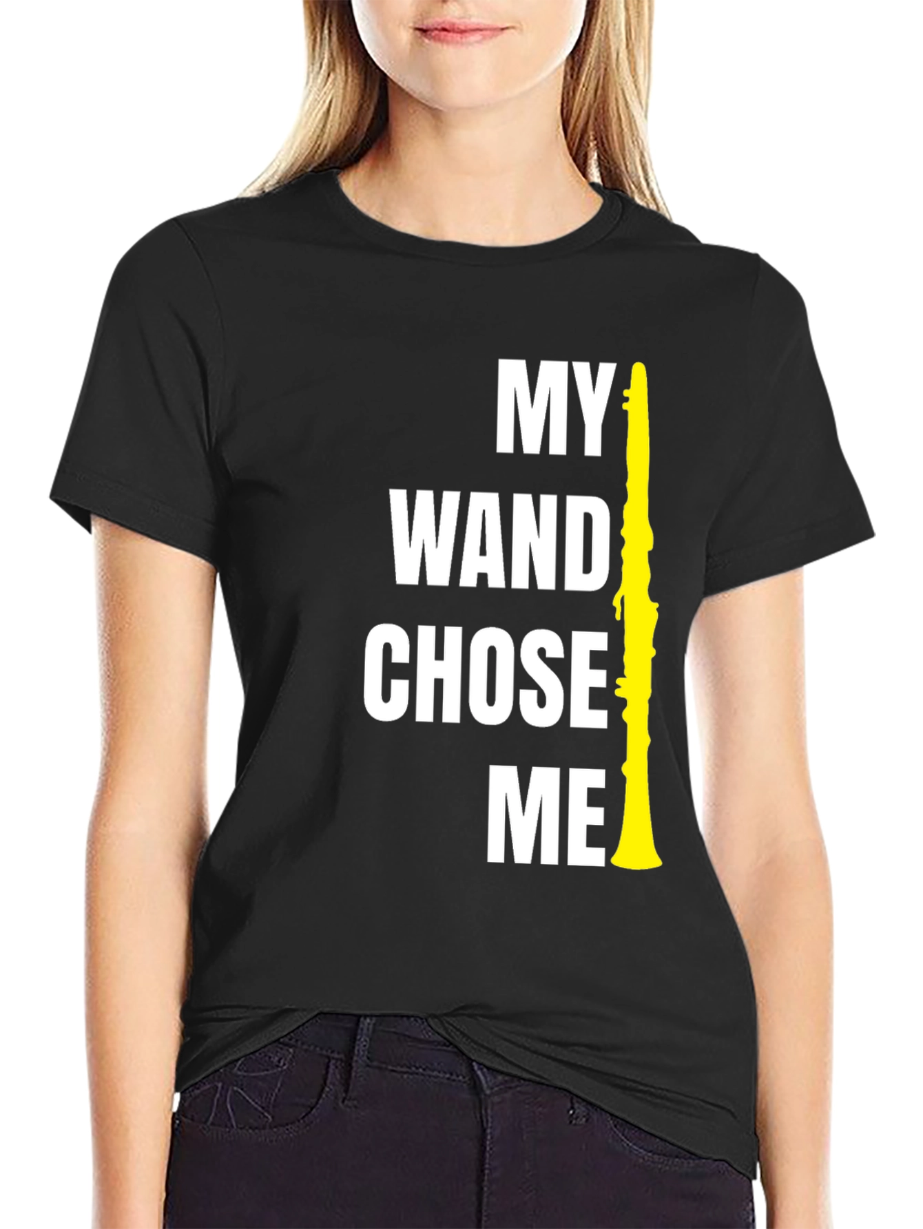 My Wand Chose Me Funny Clarinet Player T-Shirt