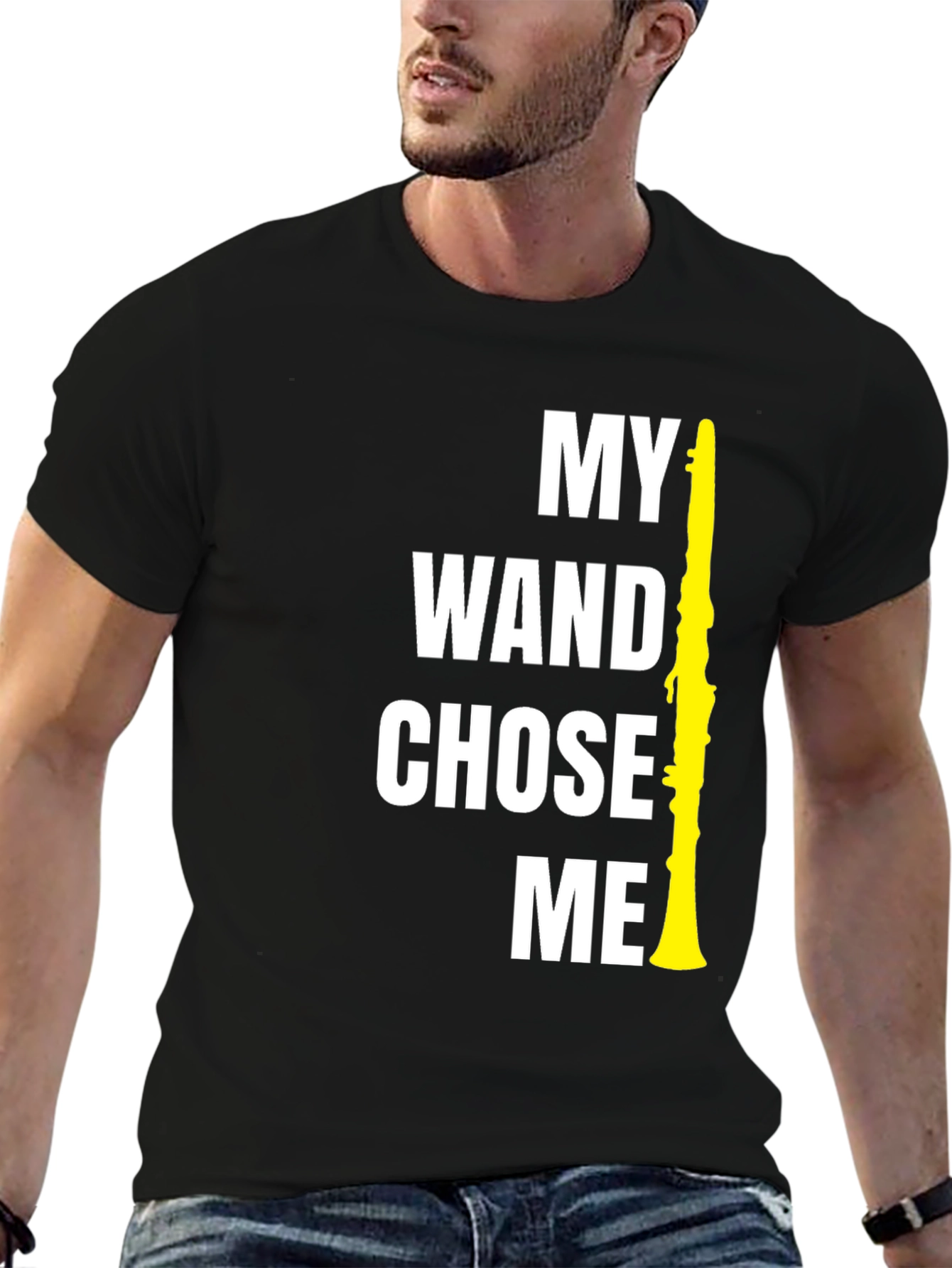 My Wand Chose Me Funny Clarinet Player T-Shirt