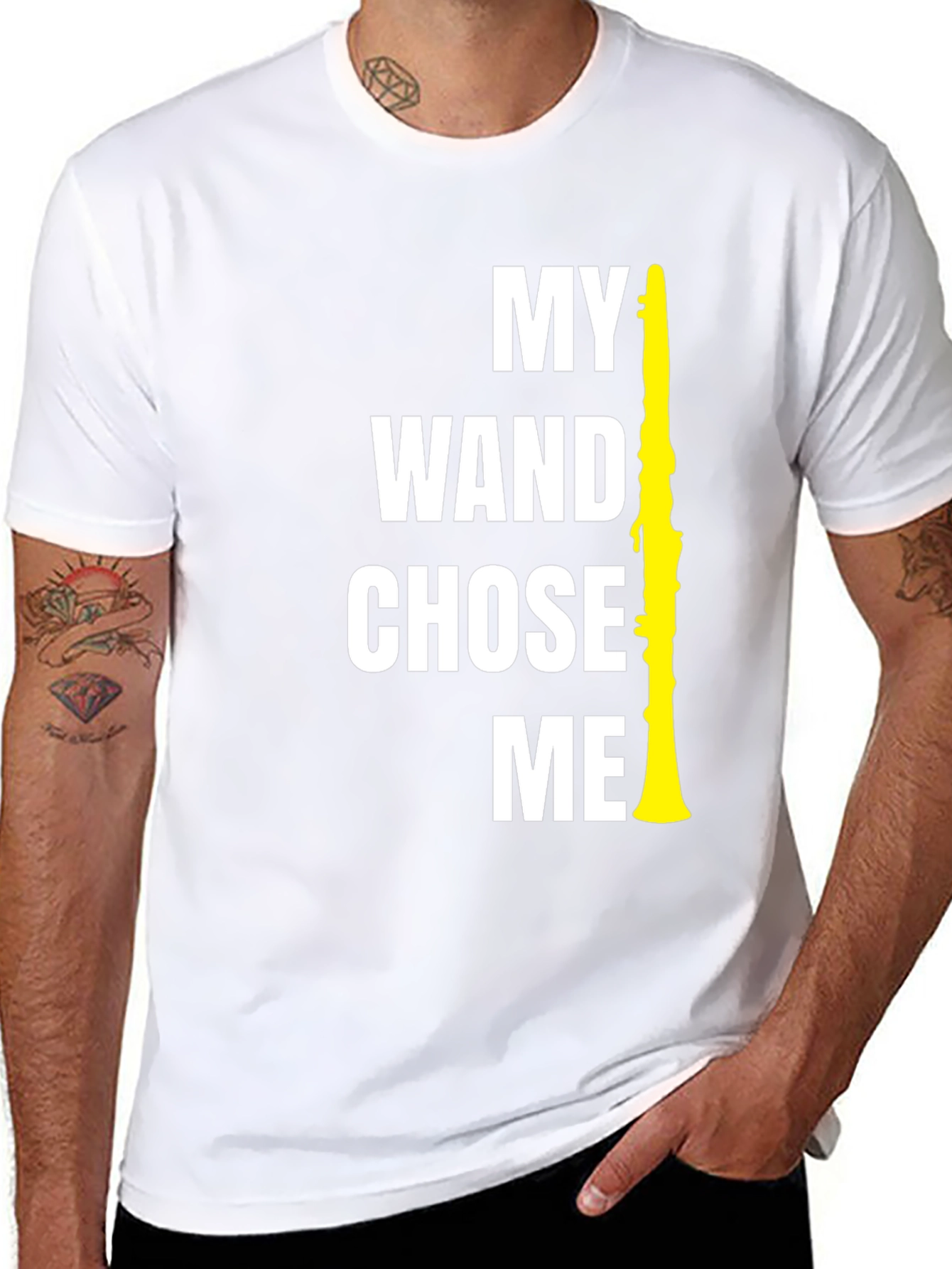 My Wand Chose Me Funny Clarinet Player T-Shirt