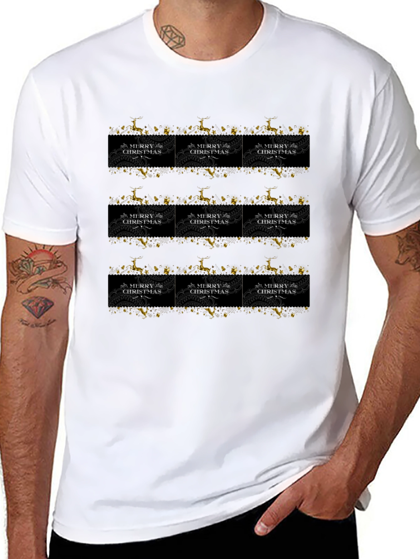 Festive Christmas Pattern T-Shirt