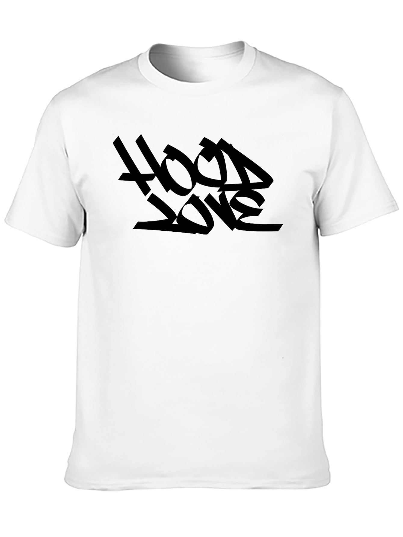 Hood Love Graphic Tee - Black Cotton T-Shirt