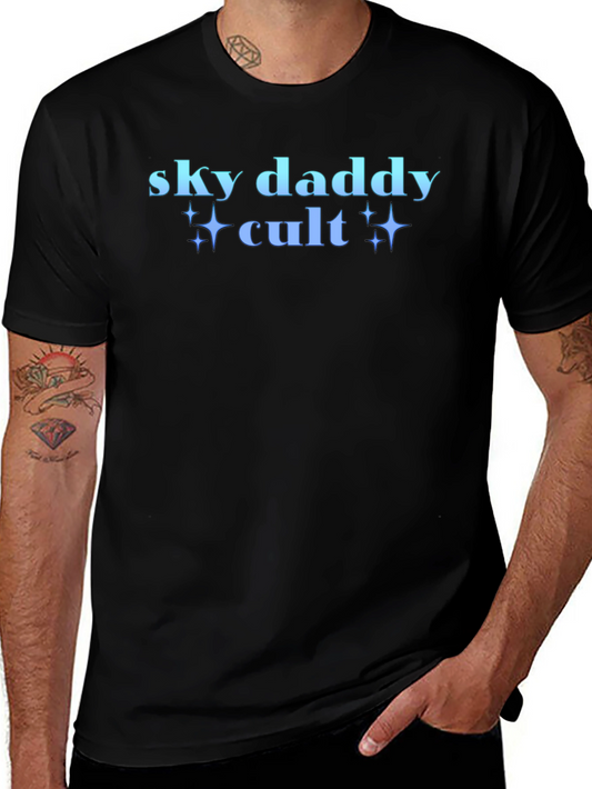 Sky Daddy Cult Graphic T-Shirt Black