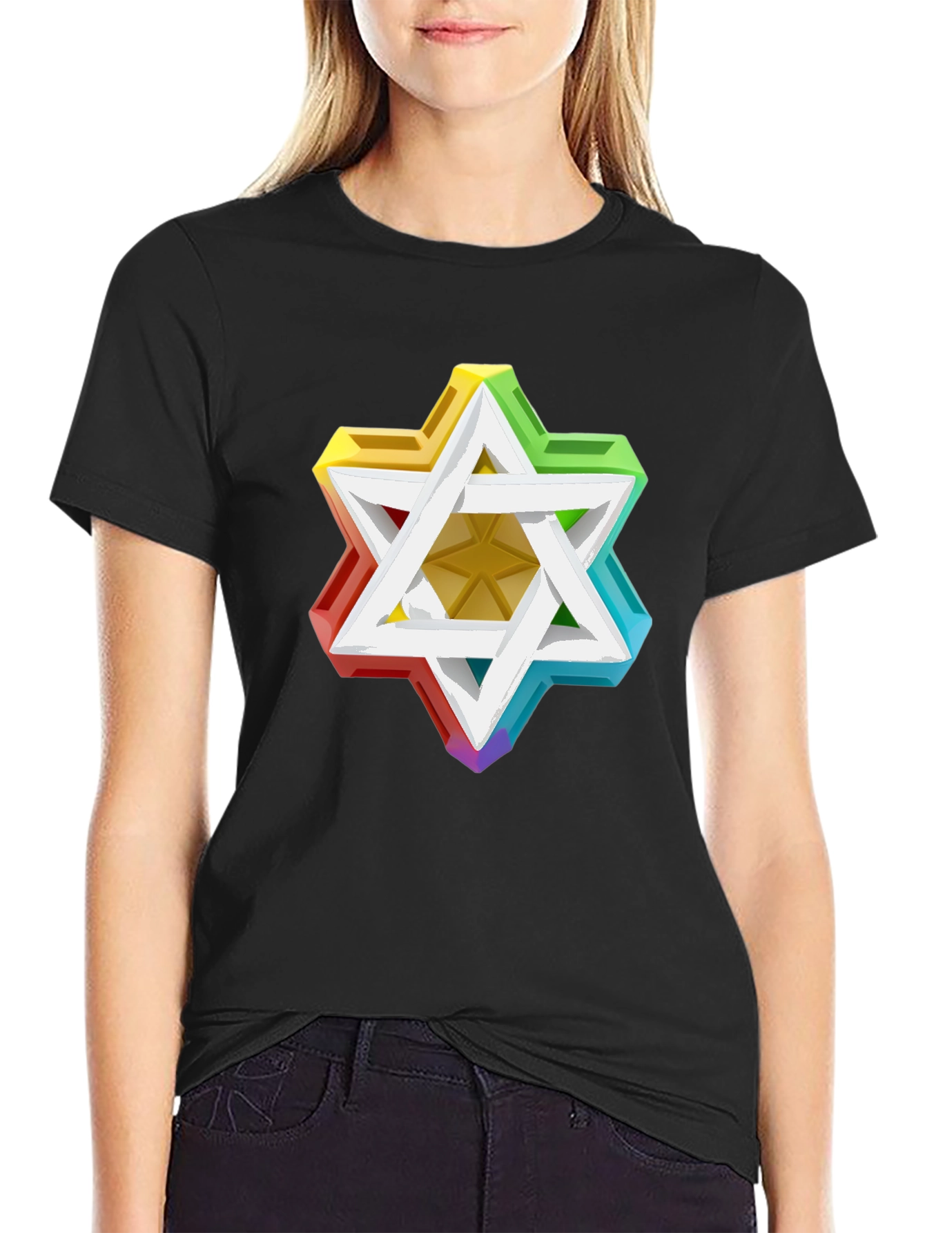 Rainbow Star Graphic T-Shirt