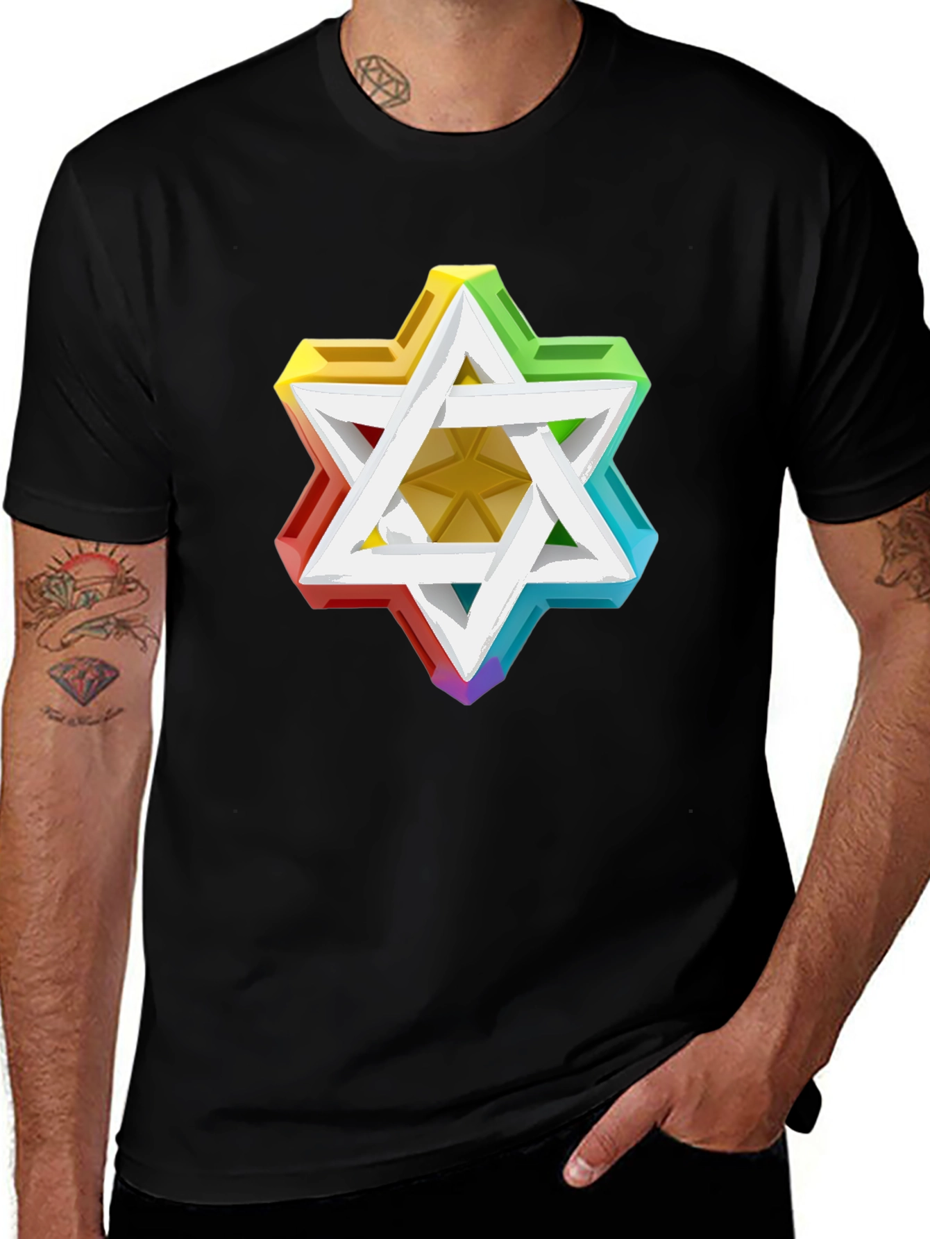Rainbow Star Graphic T-Shirt