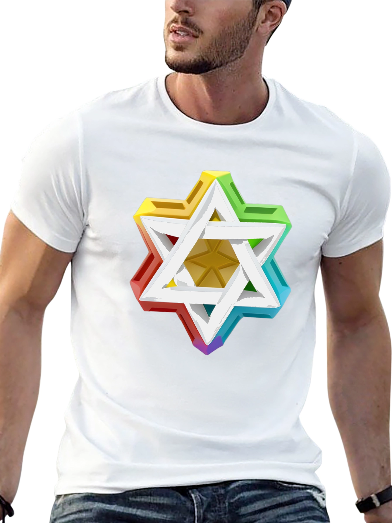 Rainbow Star Graphic T-Shirt