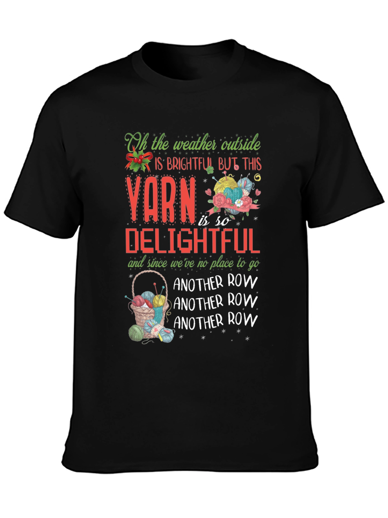 Yarn Delightful T-Shirt - Cozy Knit Holiday Design
