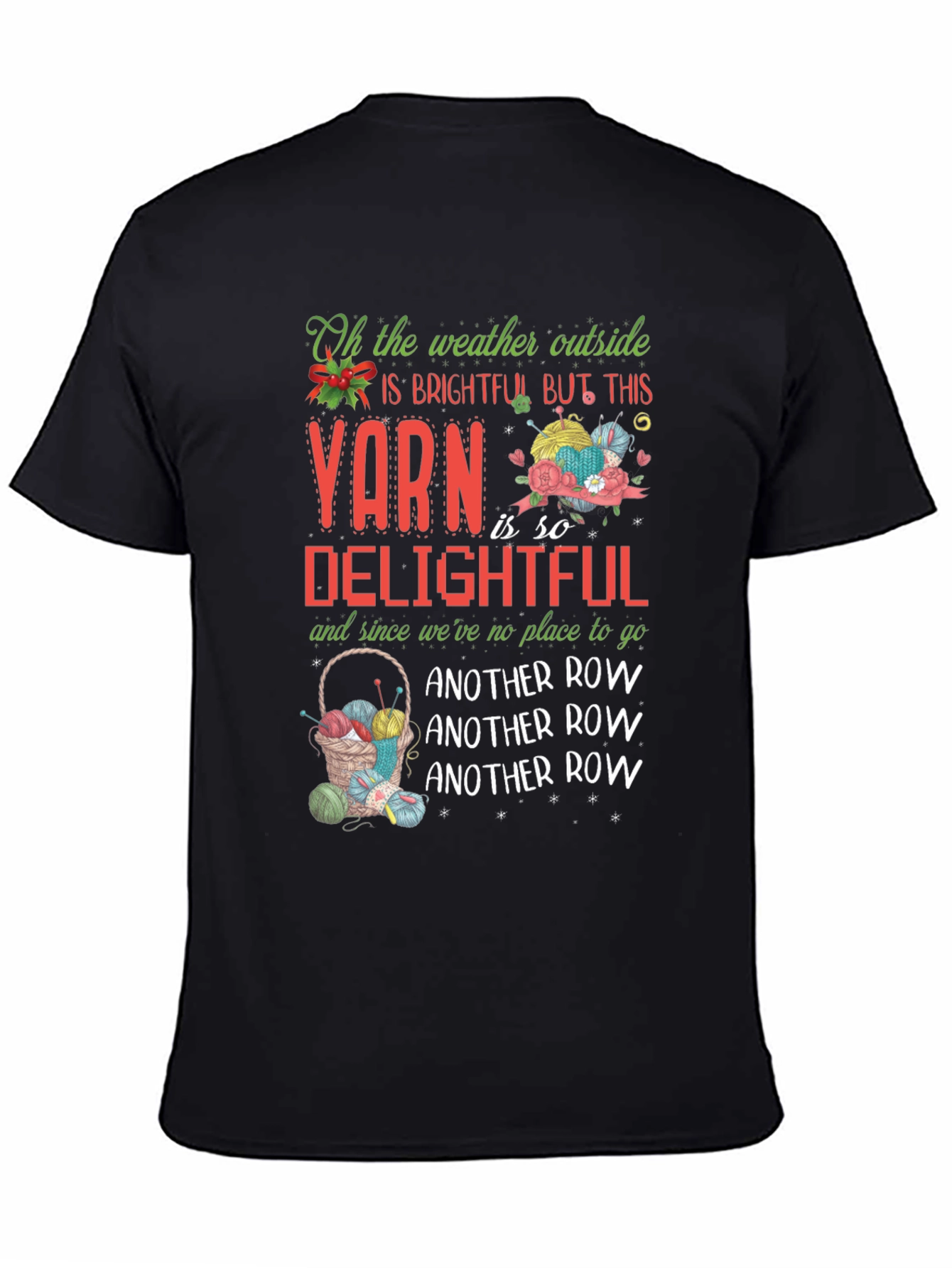 Yarn Delightful T-Shirt - Cozy Knit Holiday Design