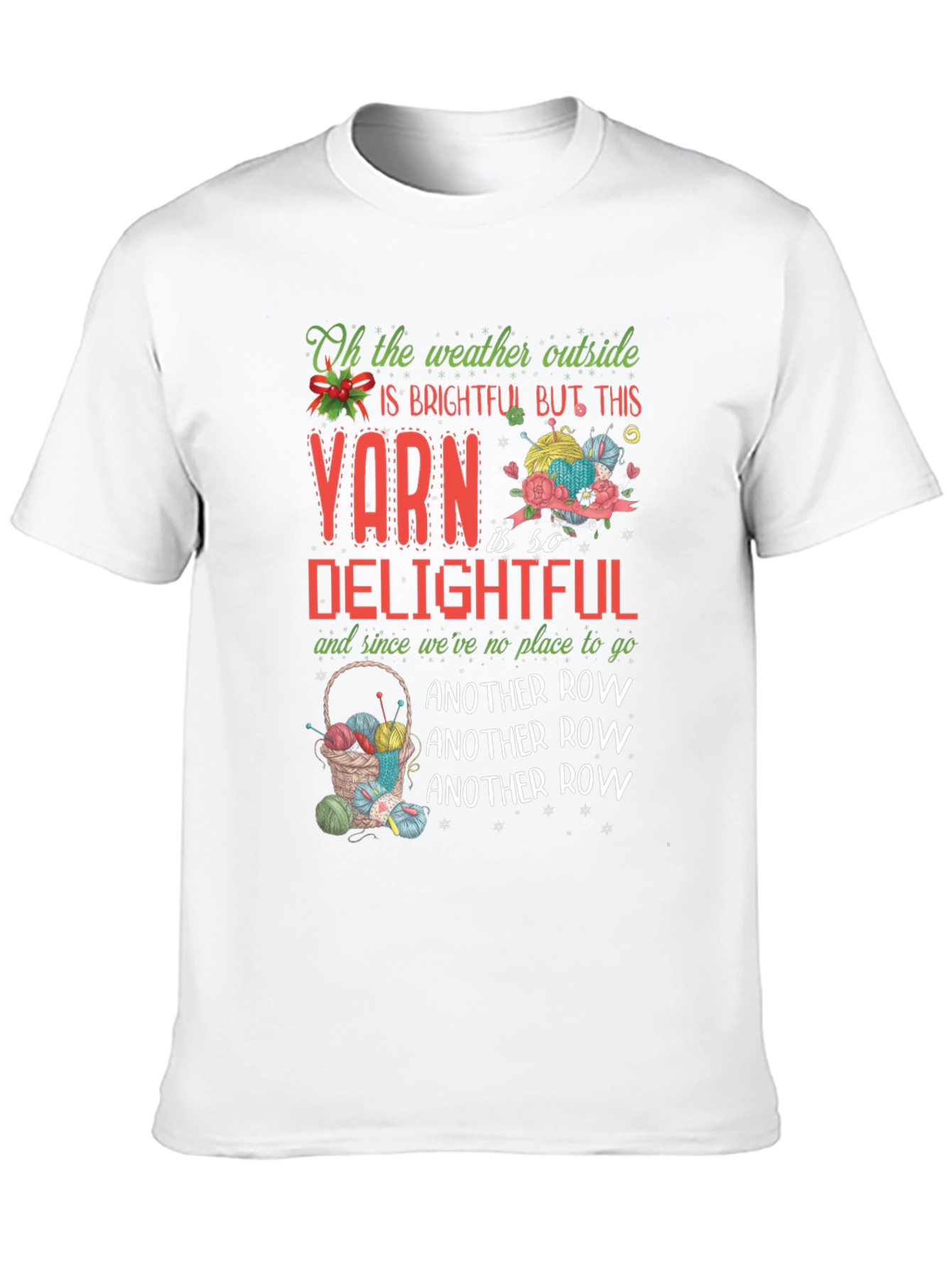 Yarn Delightful T-Shirt - Cozy Knit Holiday Design