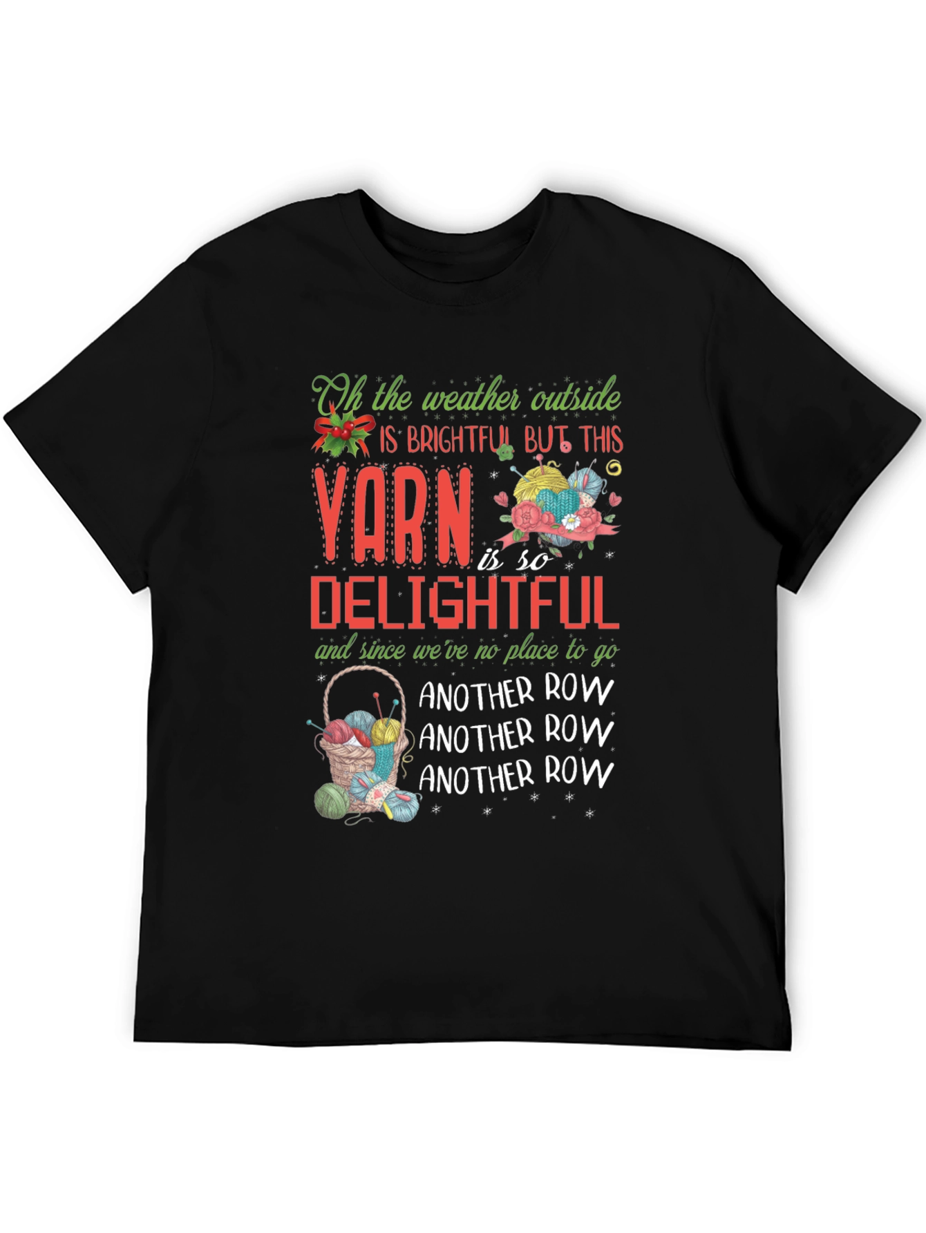 Yarn Delightful T-Shirt - Cozy Knit Holiday Design