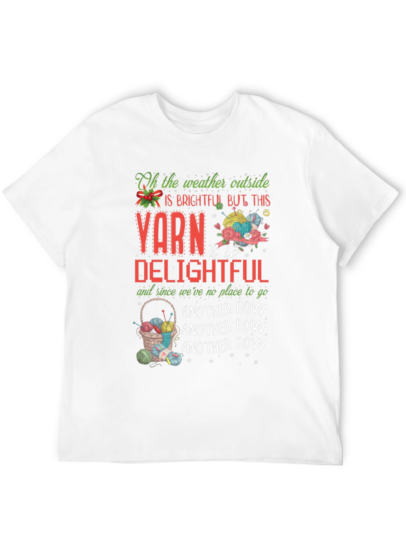 Yarn Delightful T-Shirt - Cozy Knit Holiday Design