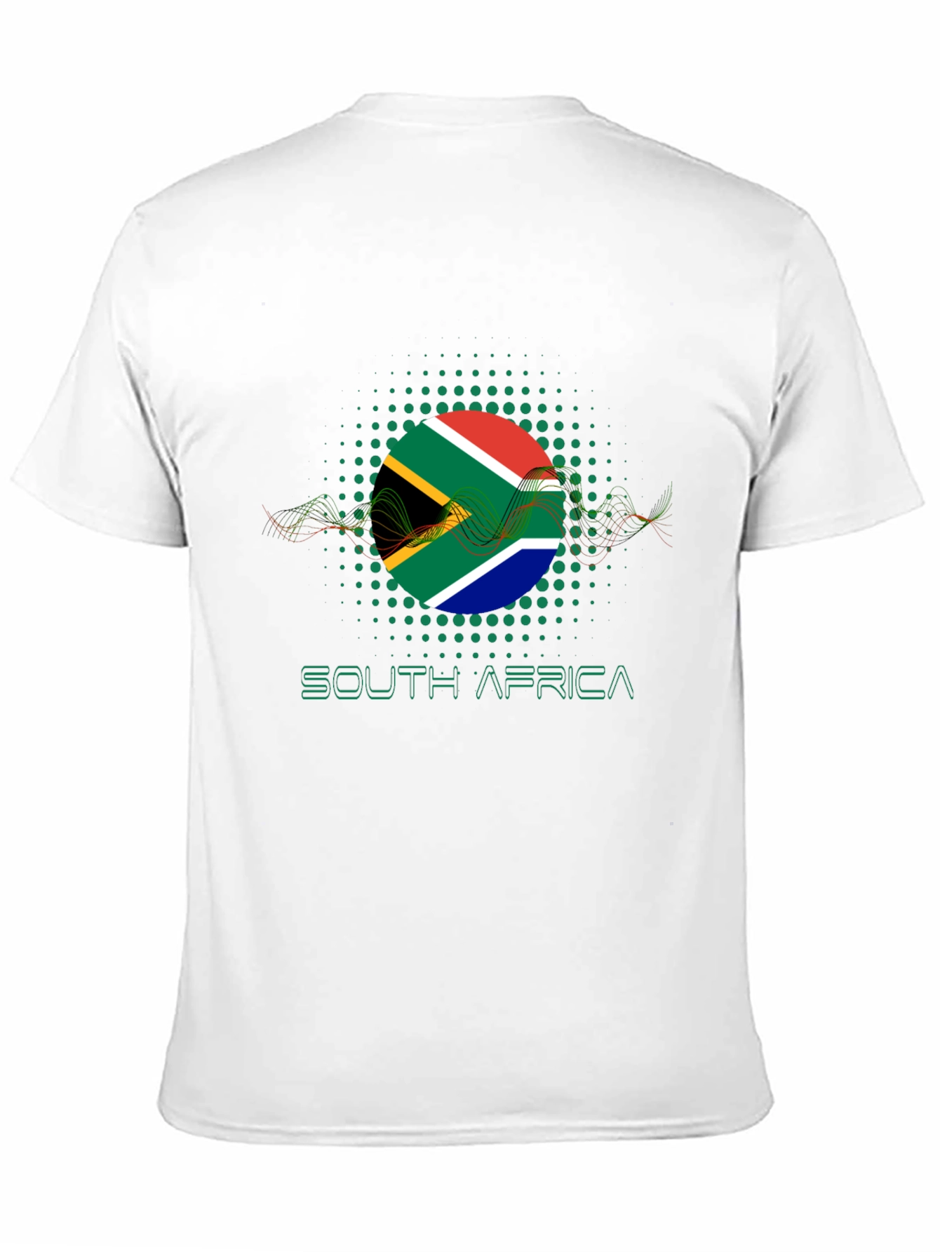 South Africa Flag Graphic Black T-Shirt