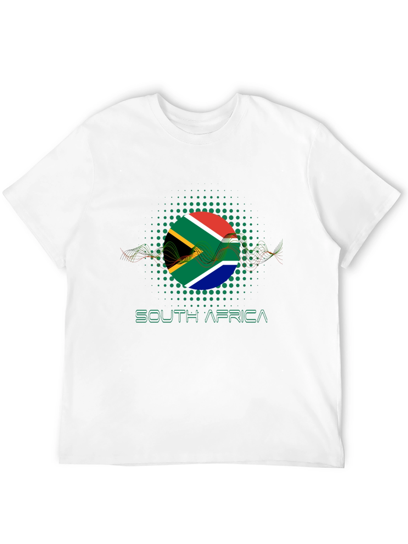 South Africa Flag Graphic Black T-Shirt