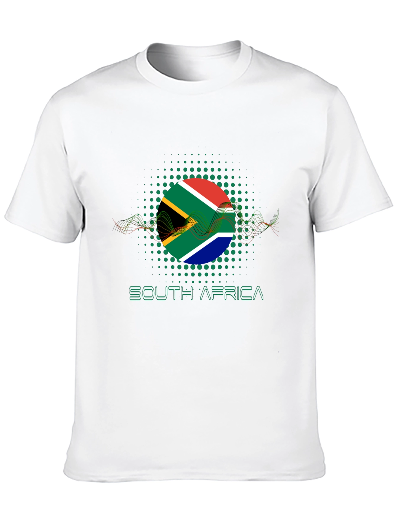 South Africa Flag Graphic Black T-Shirt
