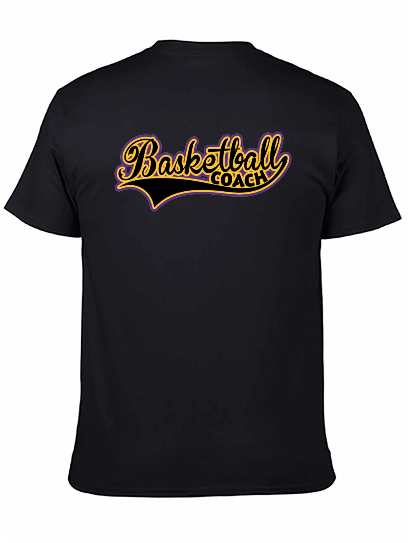 Basketball Coach Graphic T-Shirt - Black