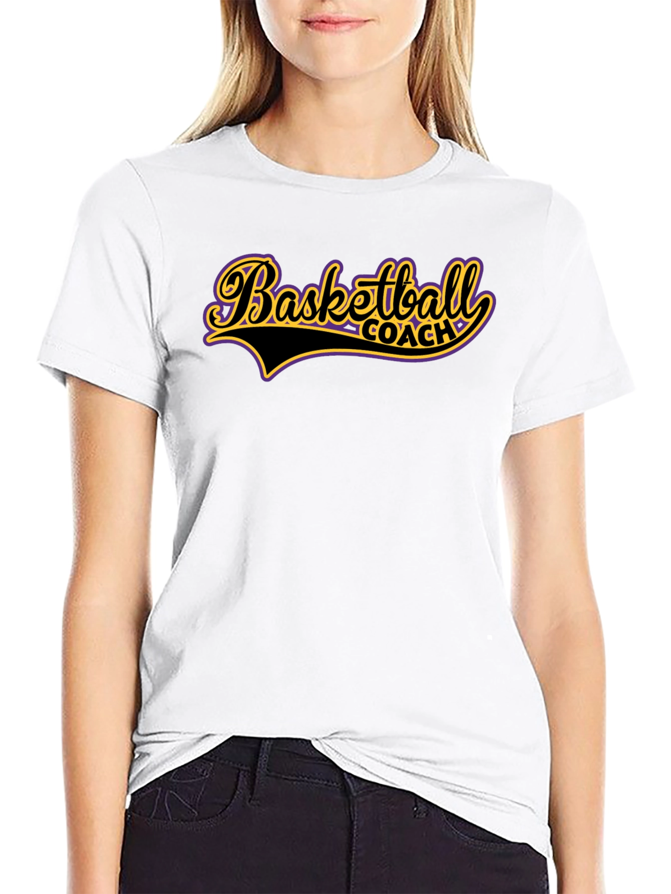 Basketball Coach Graphic T-Shirt - Black