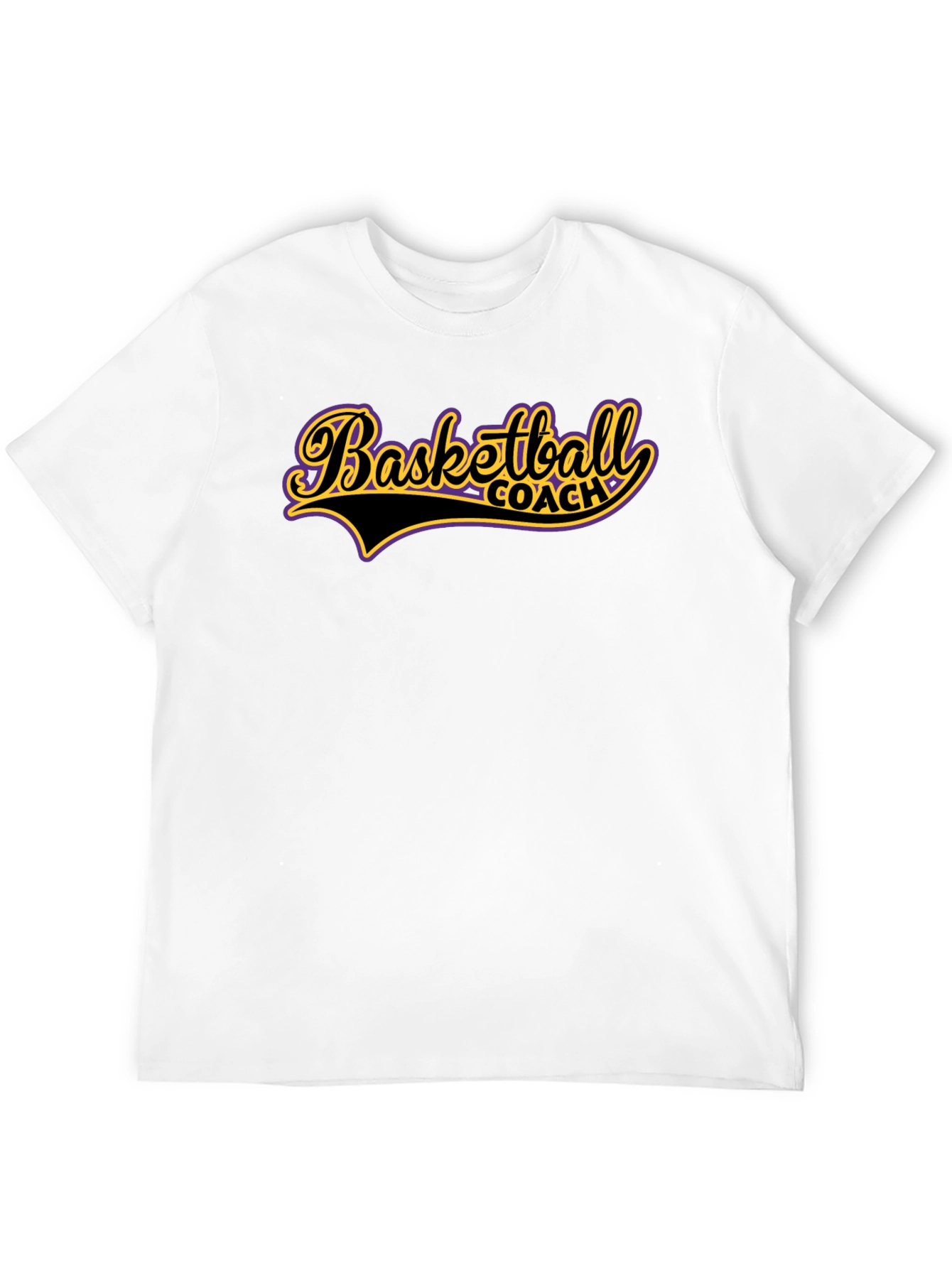 Basketball Coach Graphic T-Shirt - Black