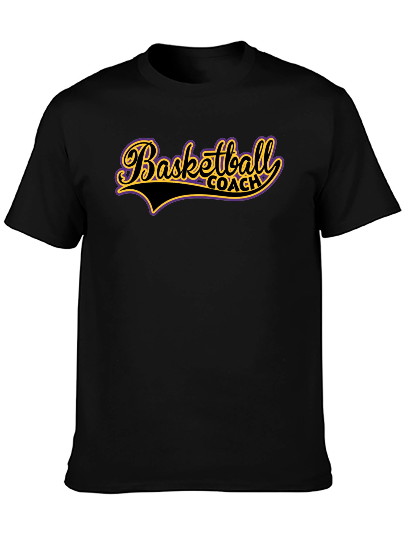 Basketball Coach Graphic T-Shirt - Black