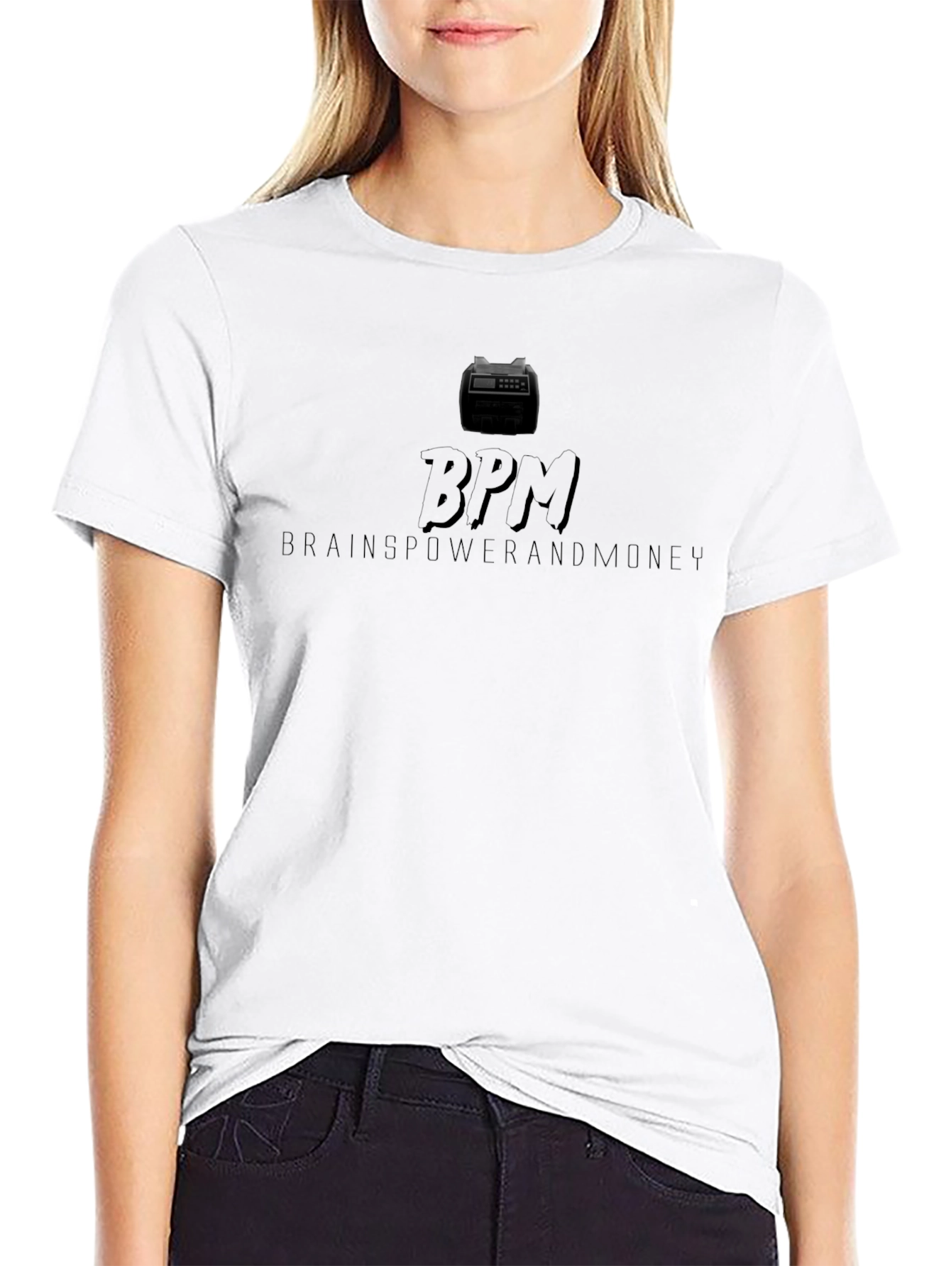BPM Brainpower & Money Black Graphic Tee