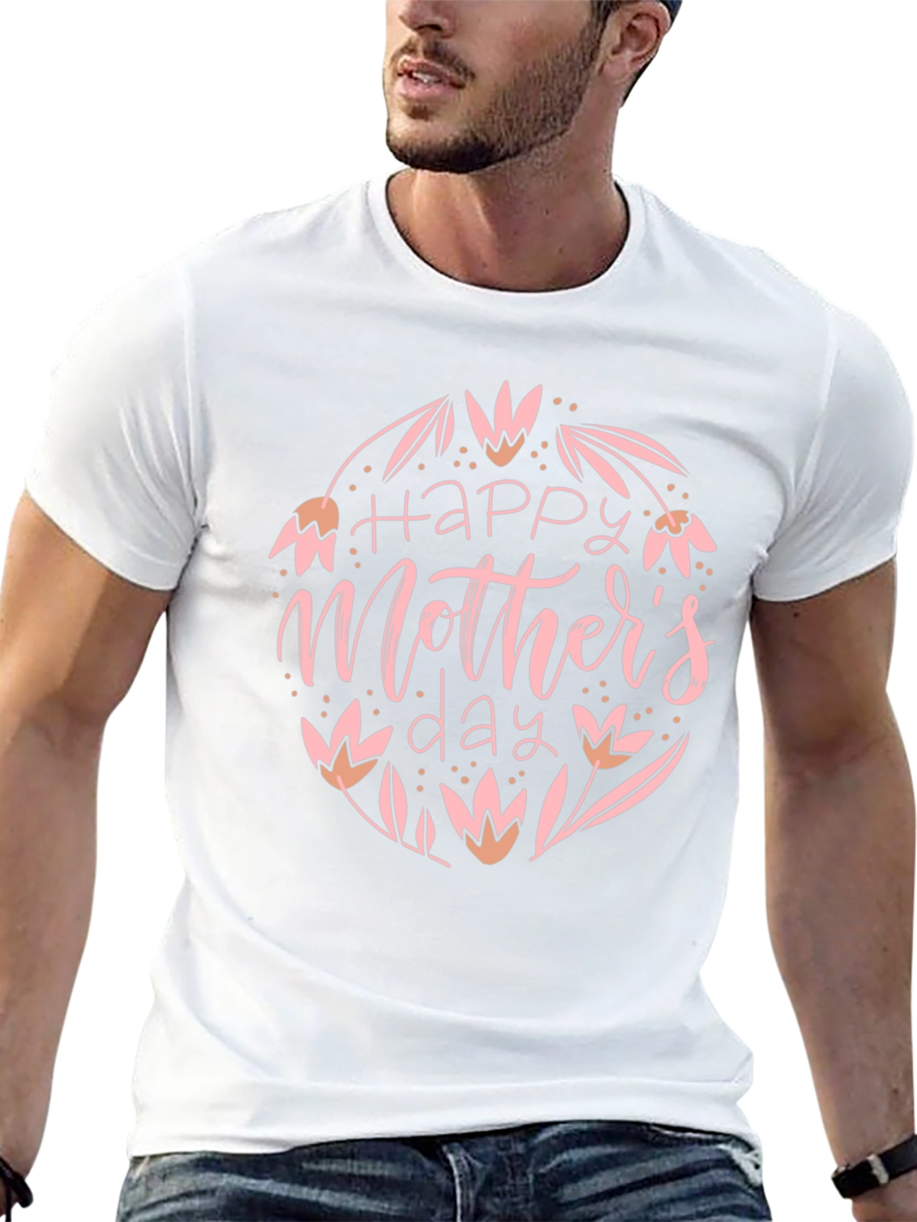 Happy Mothers Day T-Shirt - Floral Design