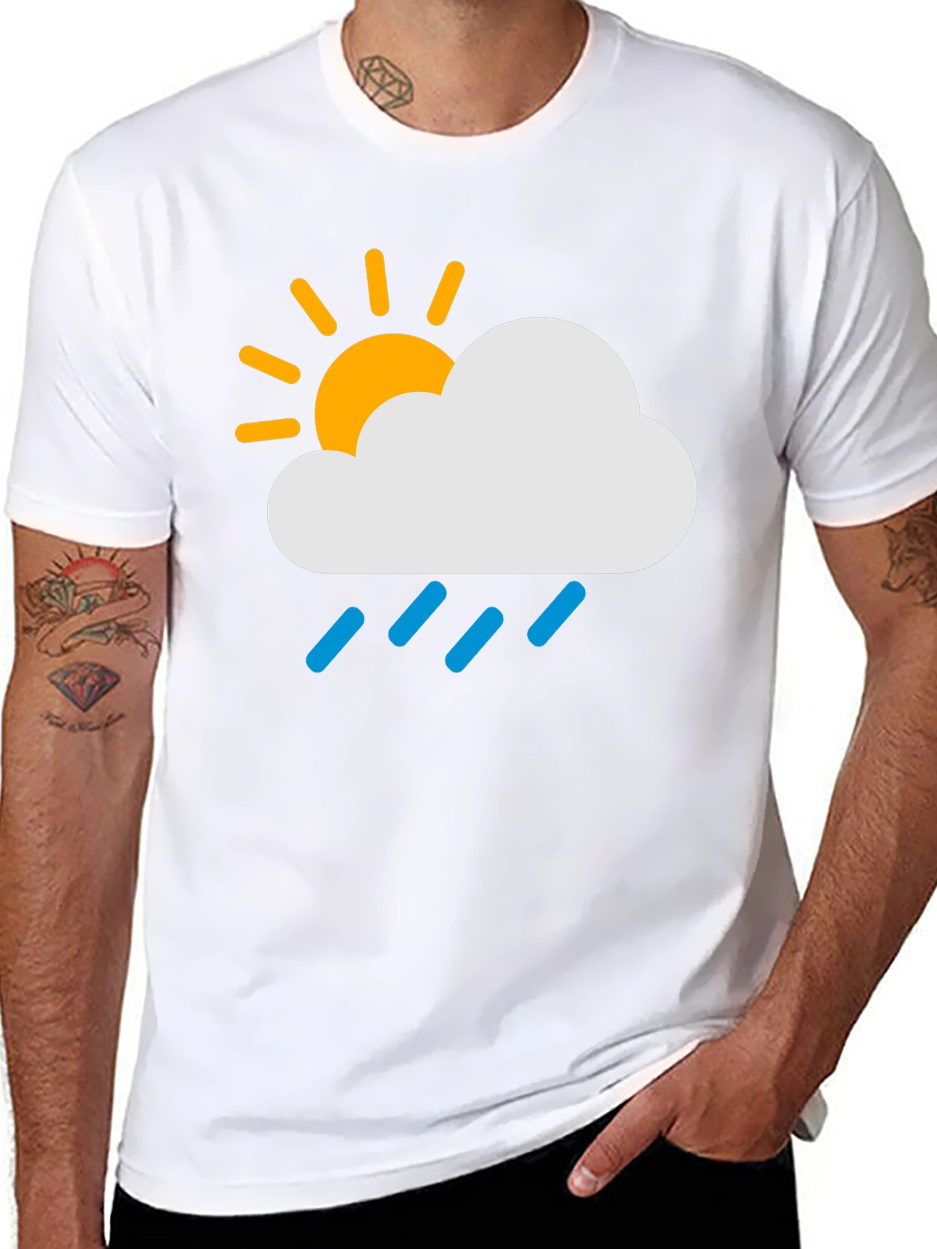 Rainy Day Graphic T-Shirt - Weather Design Tee