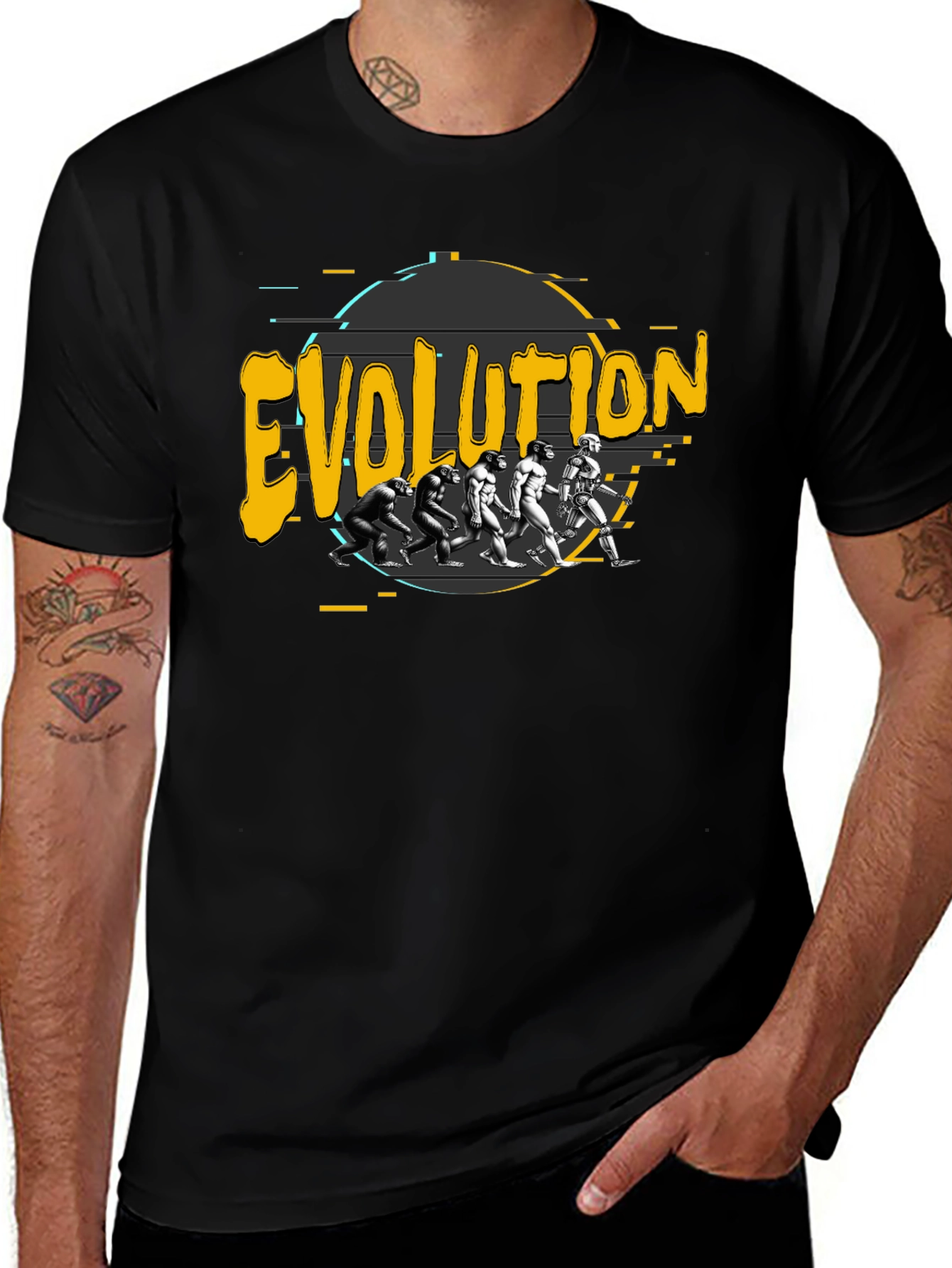 Evolution Graphic T-Shirt - Mens Black Tee