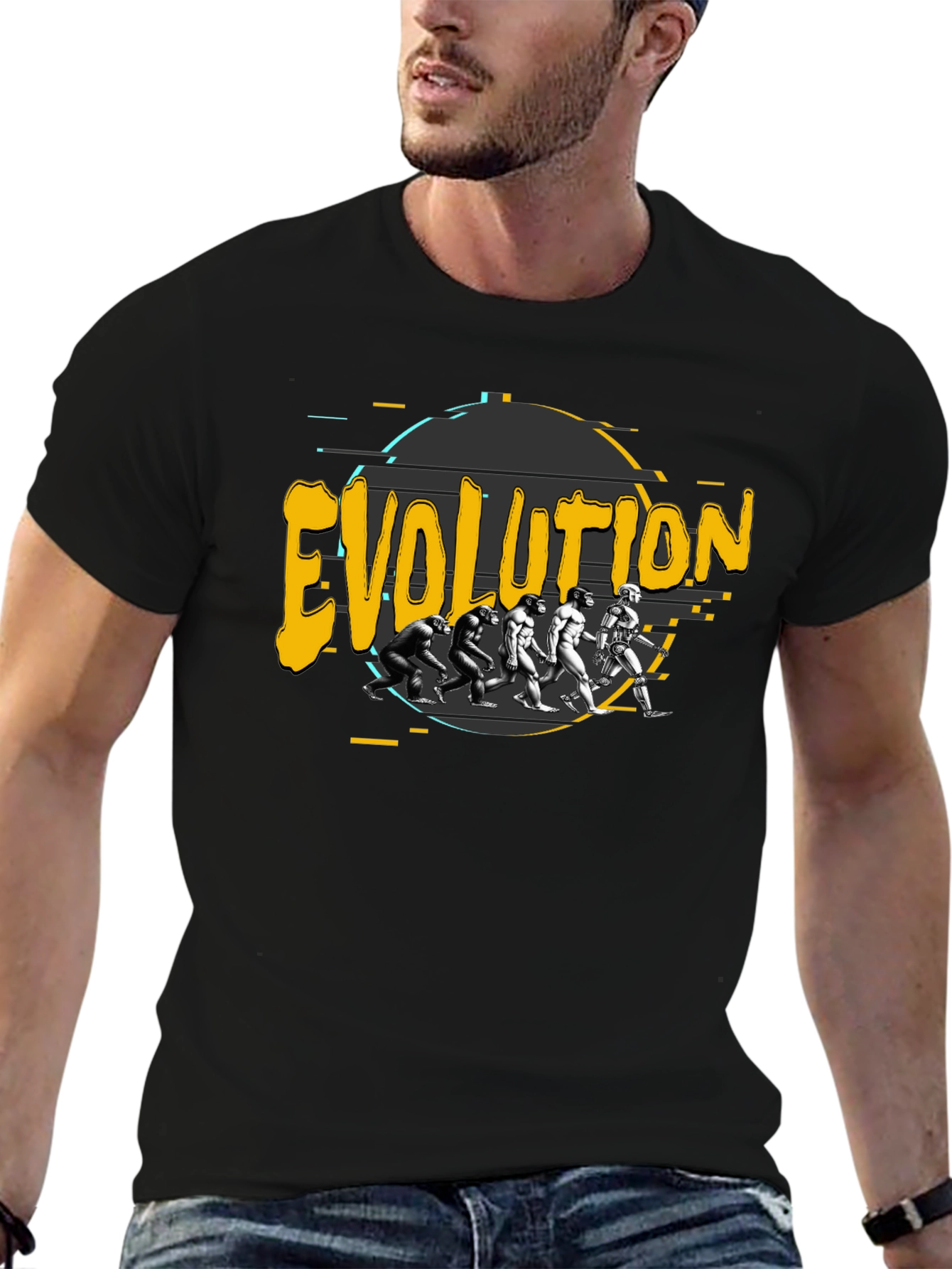 Evolution Graphic T-Shirt - Mens Black Tee