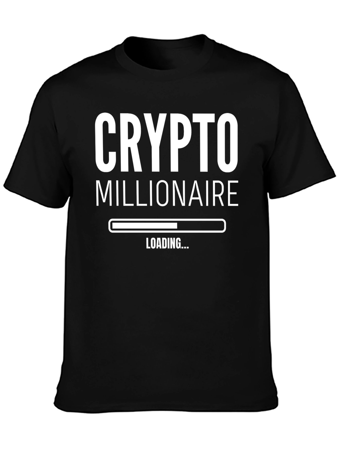 Crypto Millionaire Loading Black T-Shirt