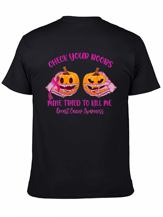 Check Your Boobs Breast Cancer Awareness T-Shirt