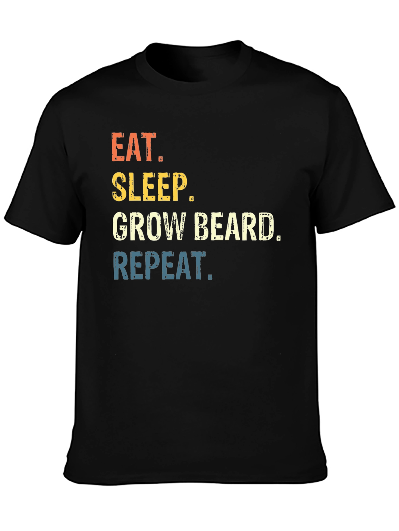 Eat Sleep Grow Beard Repeat Graphic T-Shirt