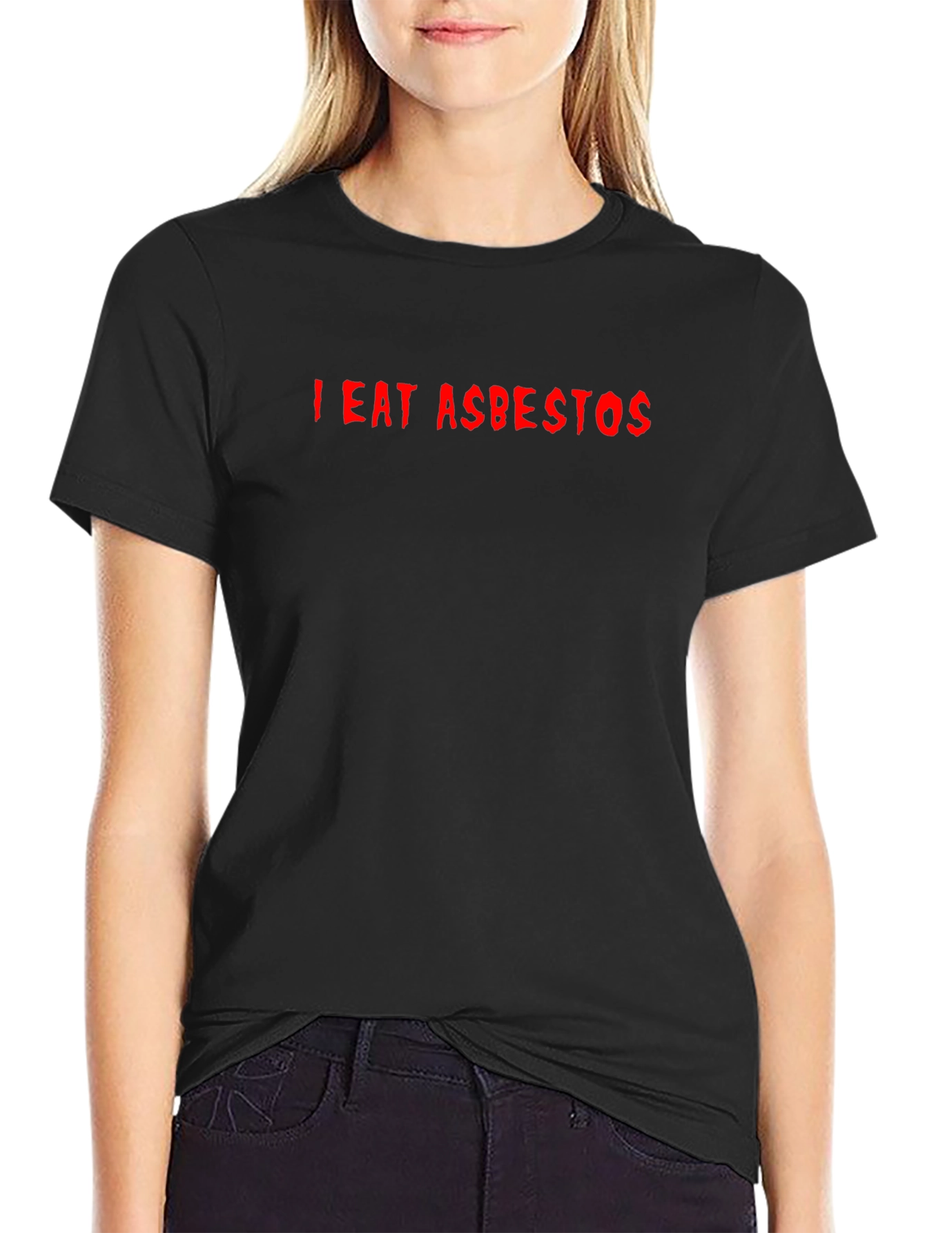 I Eat Asbestos Graphic Tee - Black Cotton T-Shirt