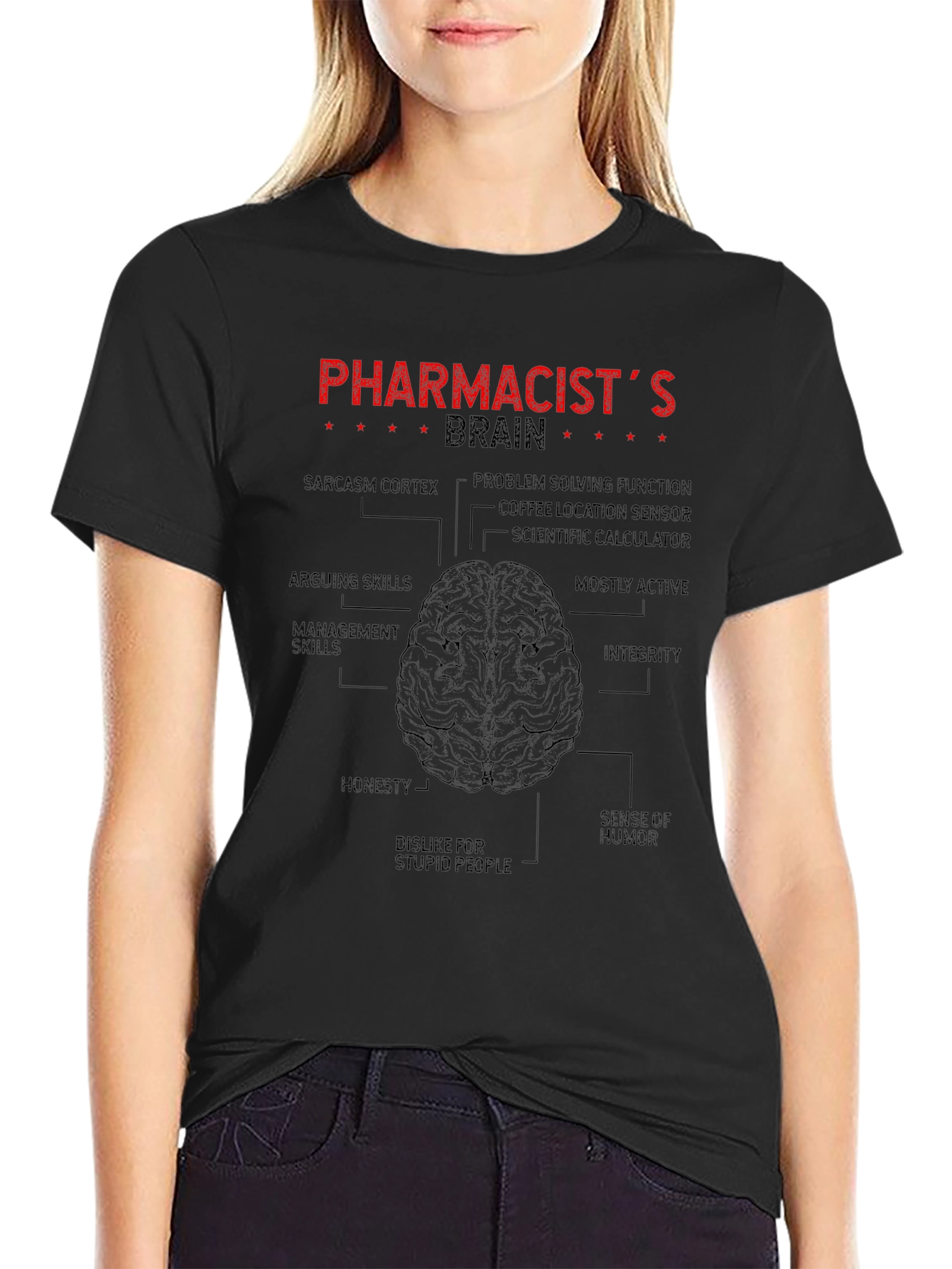 Pharmacist Brain Anatomy T-Shirt - Funny Gift