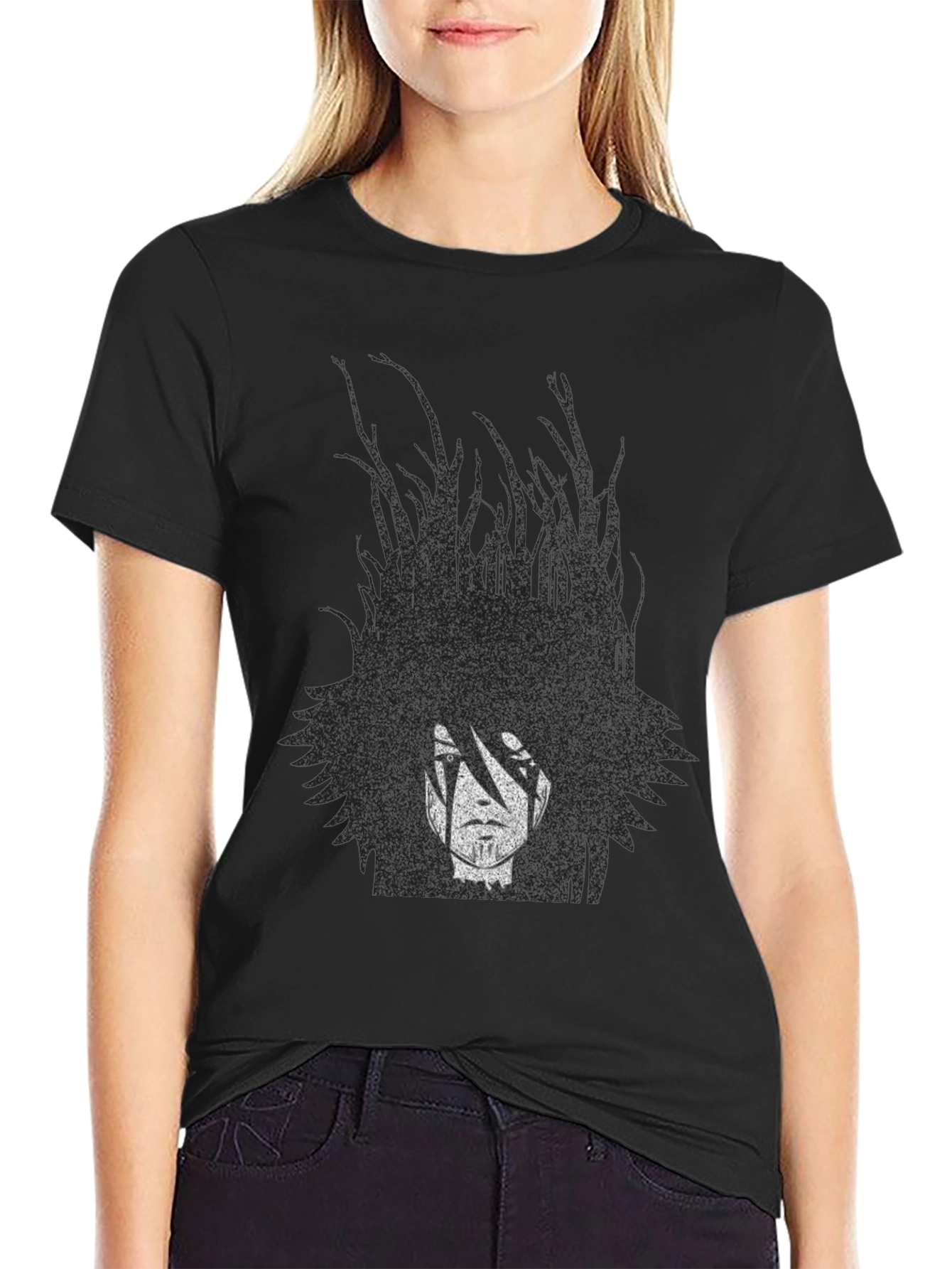 Anime Graphic T-Shirt - Black