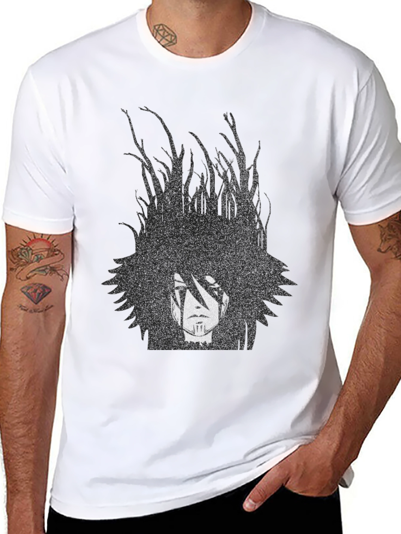 Anime Graphic T-Shirt - Black