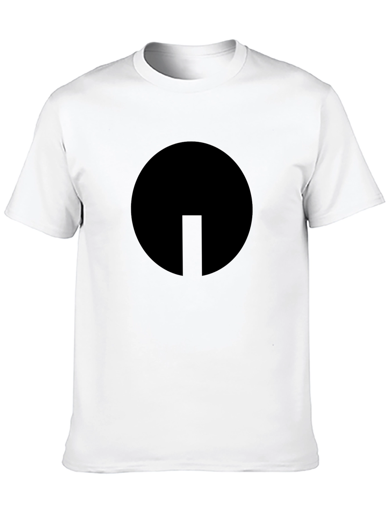 Minimalist Circle & Line Black T-Shirt