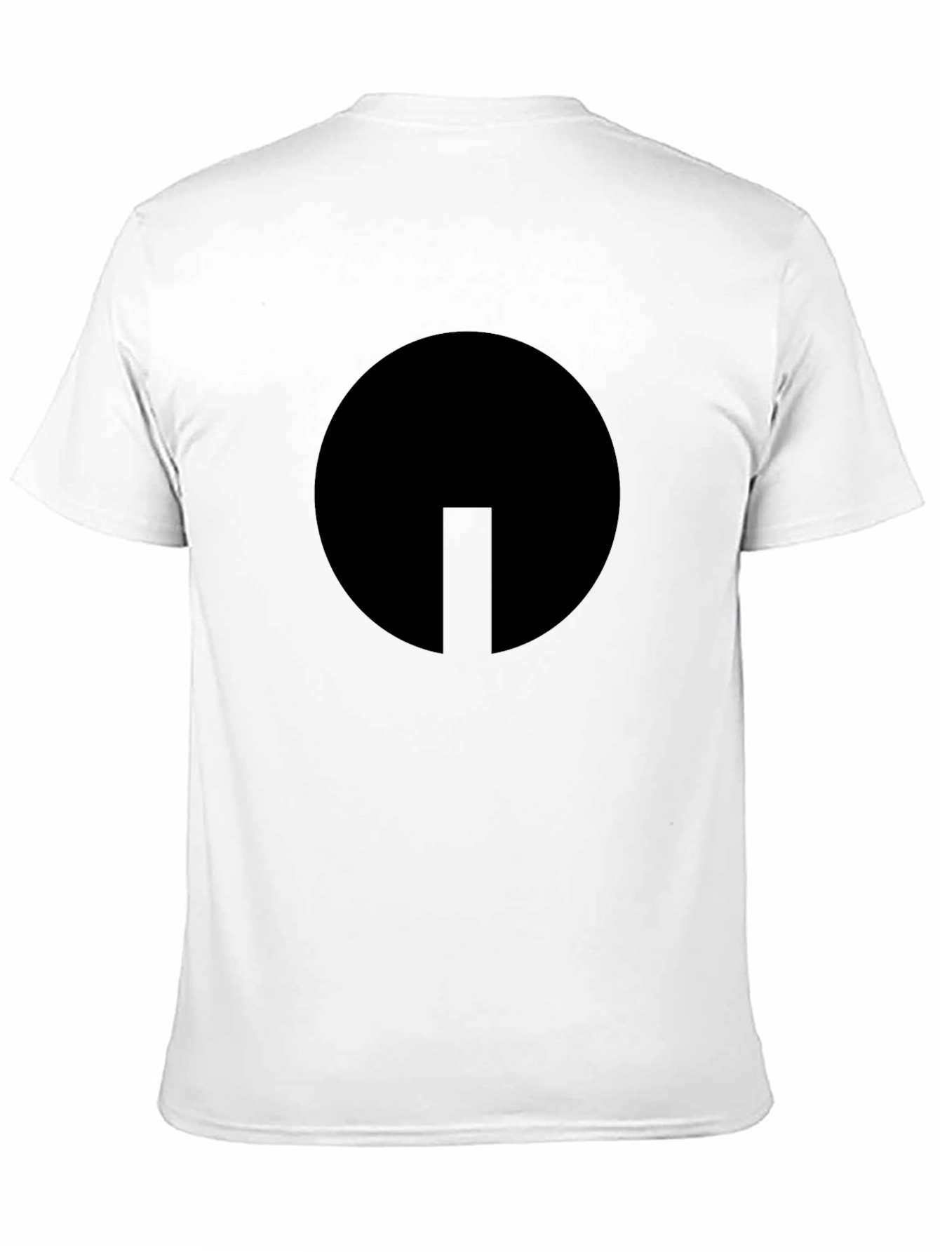 Minimalist Circle & Line Black T-Shirt